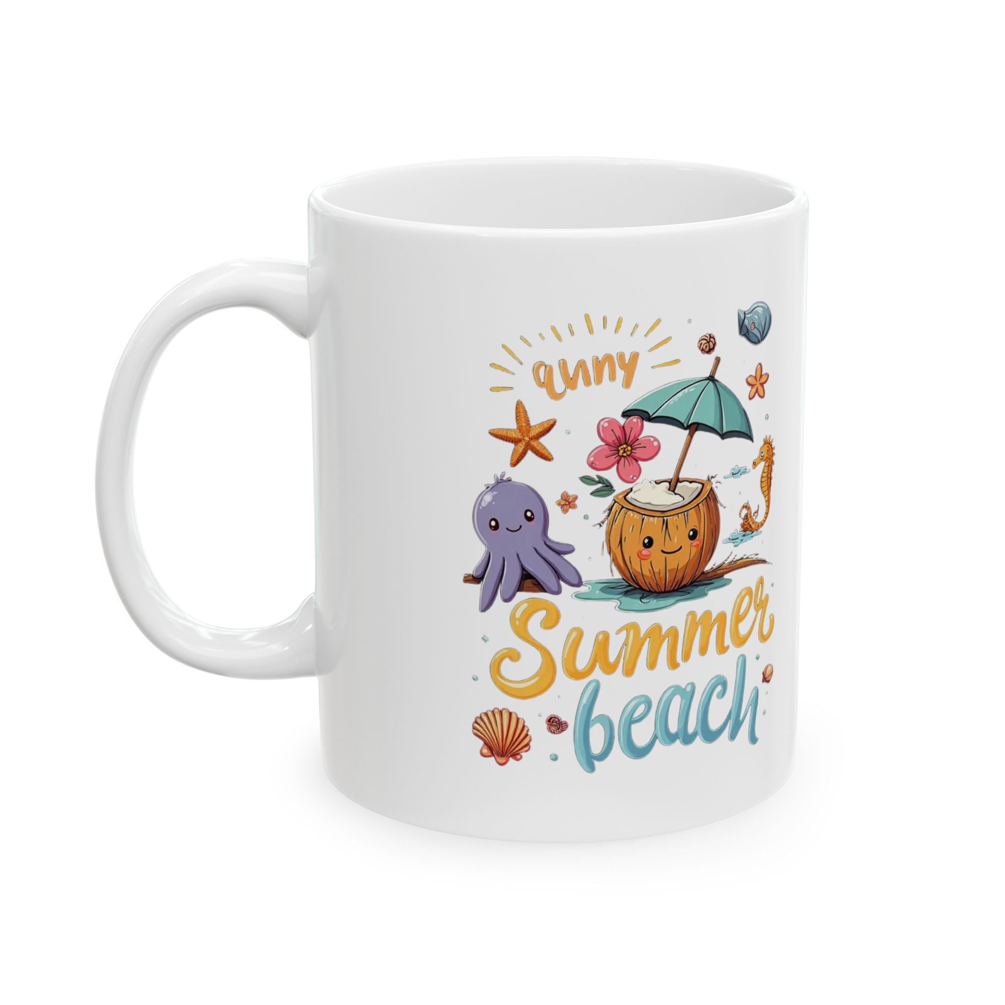 Sunny Summer Themed Ceramic Mug