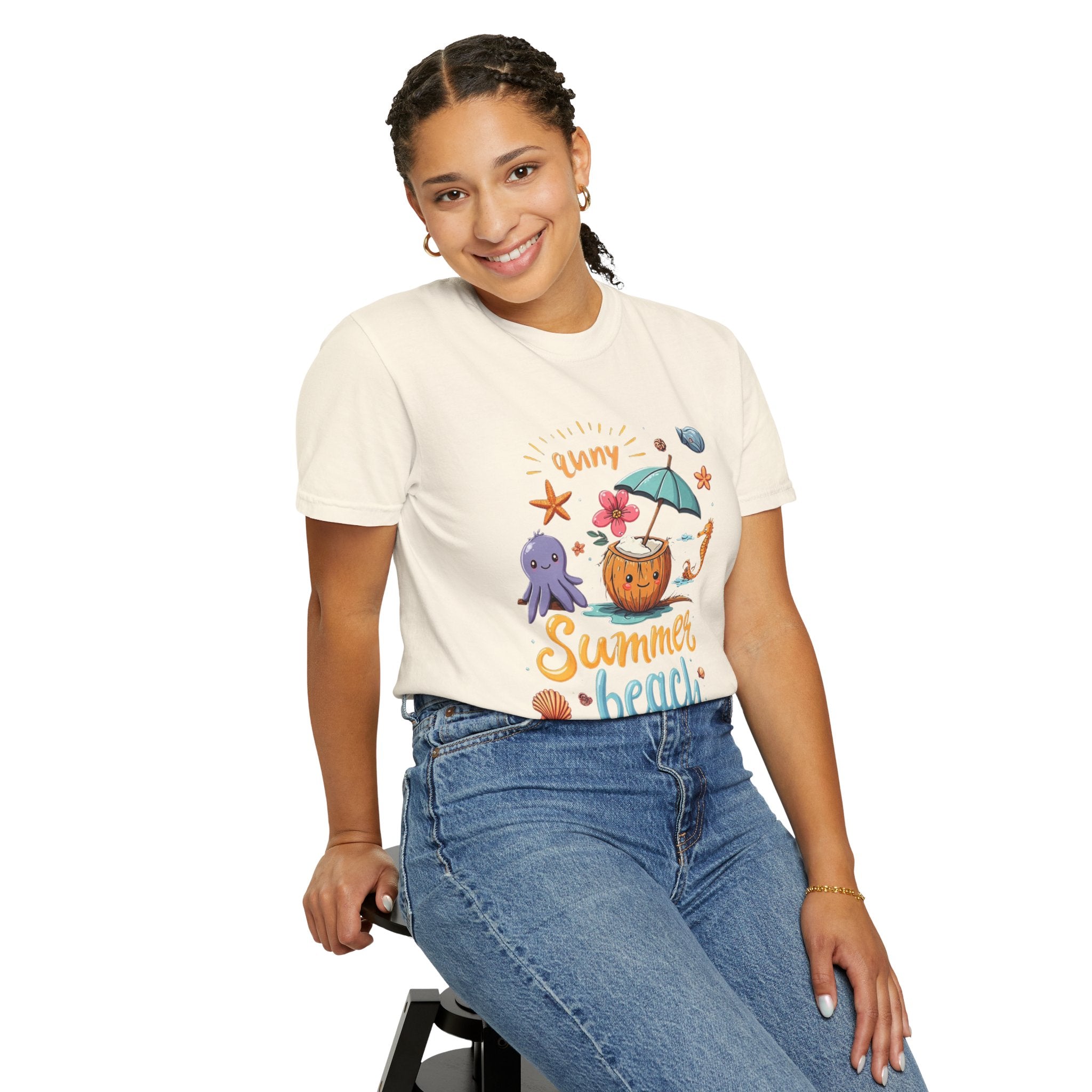 Sunny Summer Beach Fun Unisex T-shirt, Graphic Tee