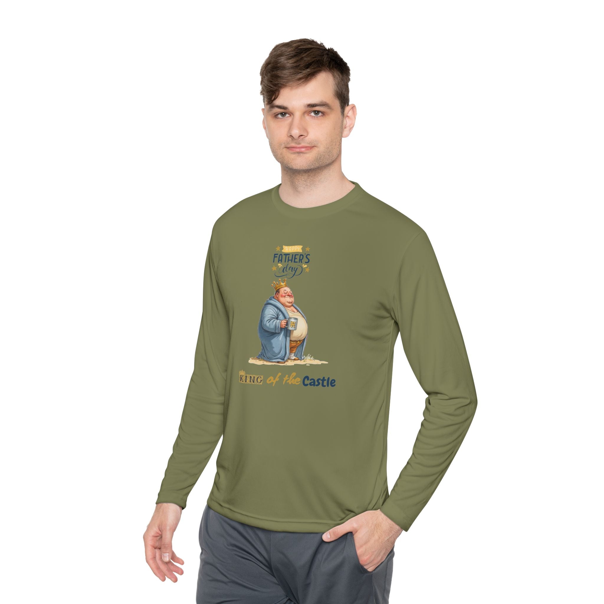 Father's Day King of the Castle Long Sleeve Tee | Unisex Lightweight Shirt