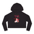 Gnome Valentine's Day Women’s Cropped Hooded Sweatshirt