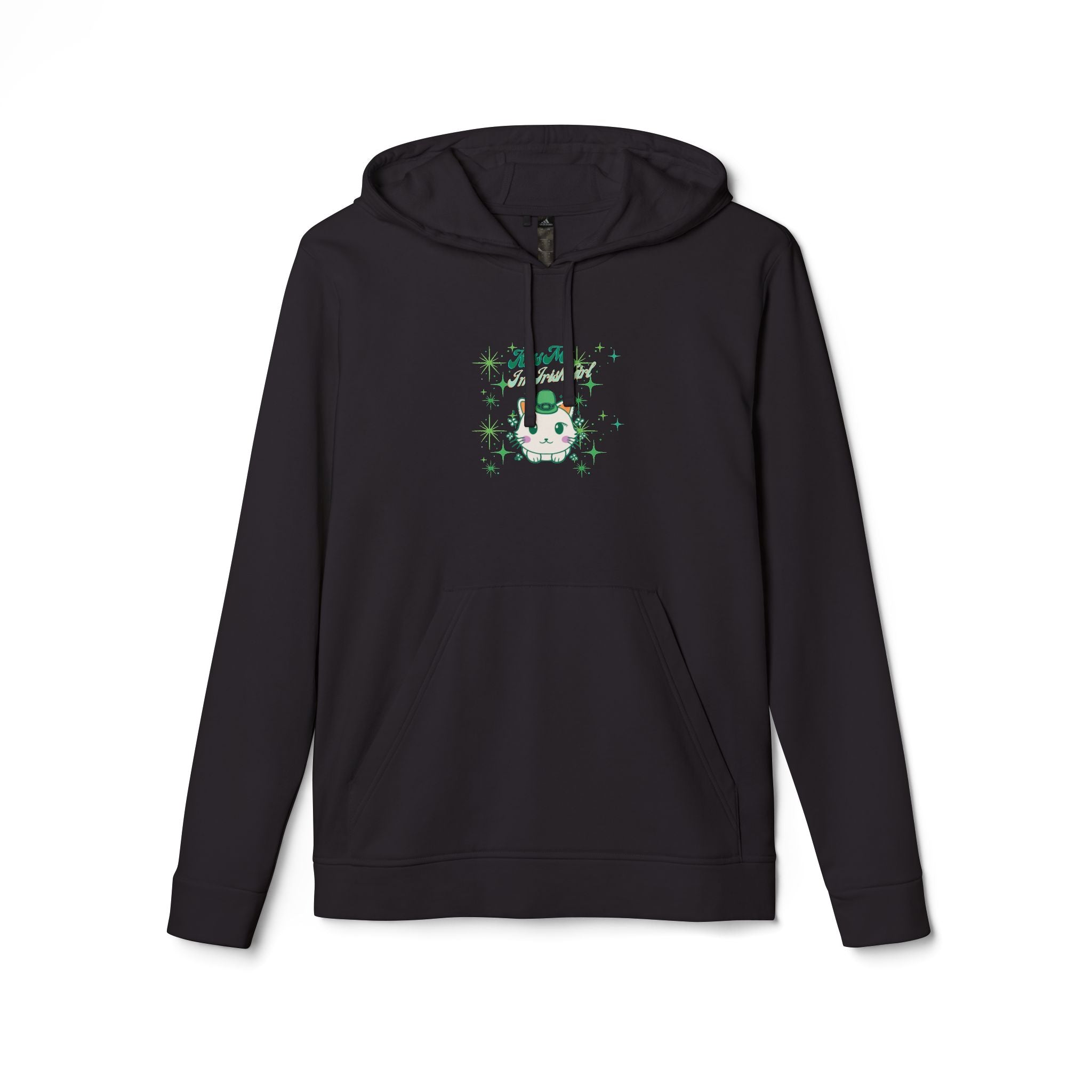 Kiss Me I'm Irish Cat Adidas Fleece Hoodie