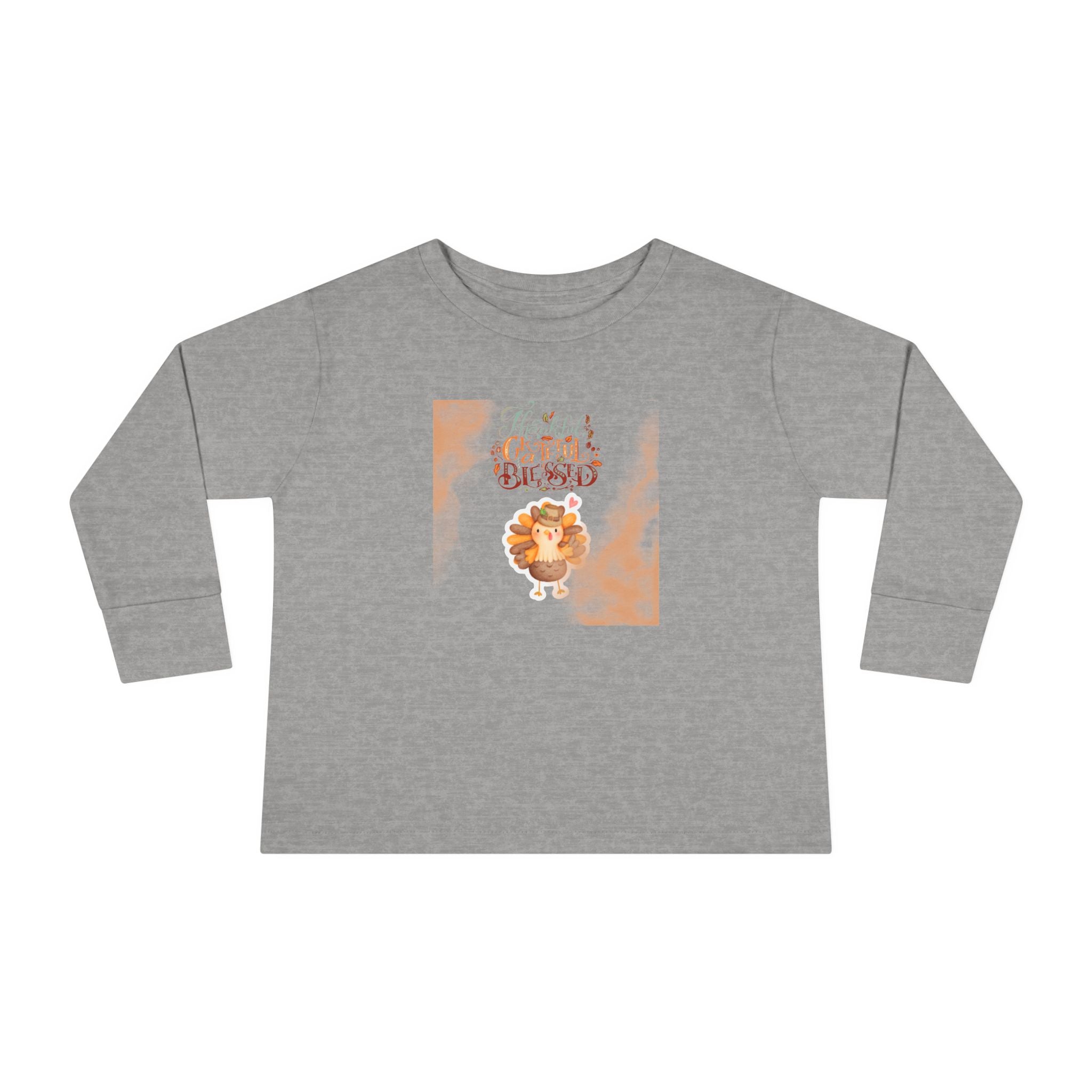 Thankful Grateful Blessed Toddler Long Sleeve Tee