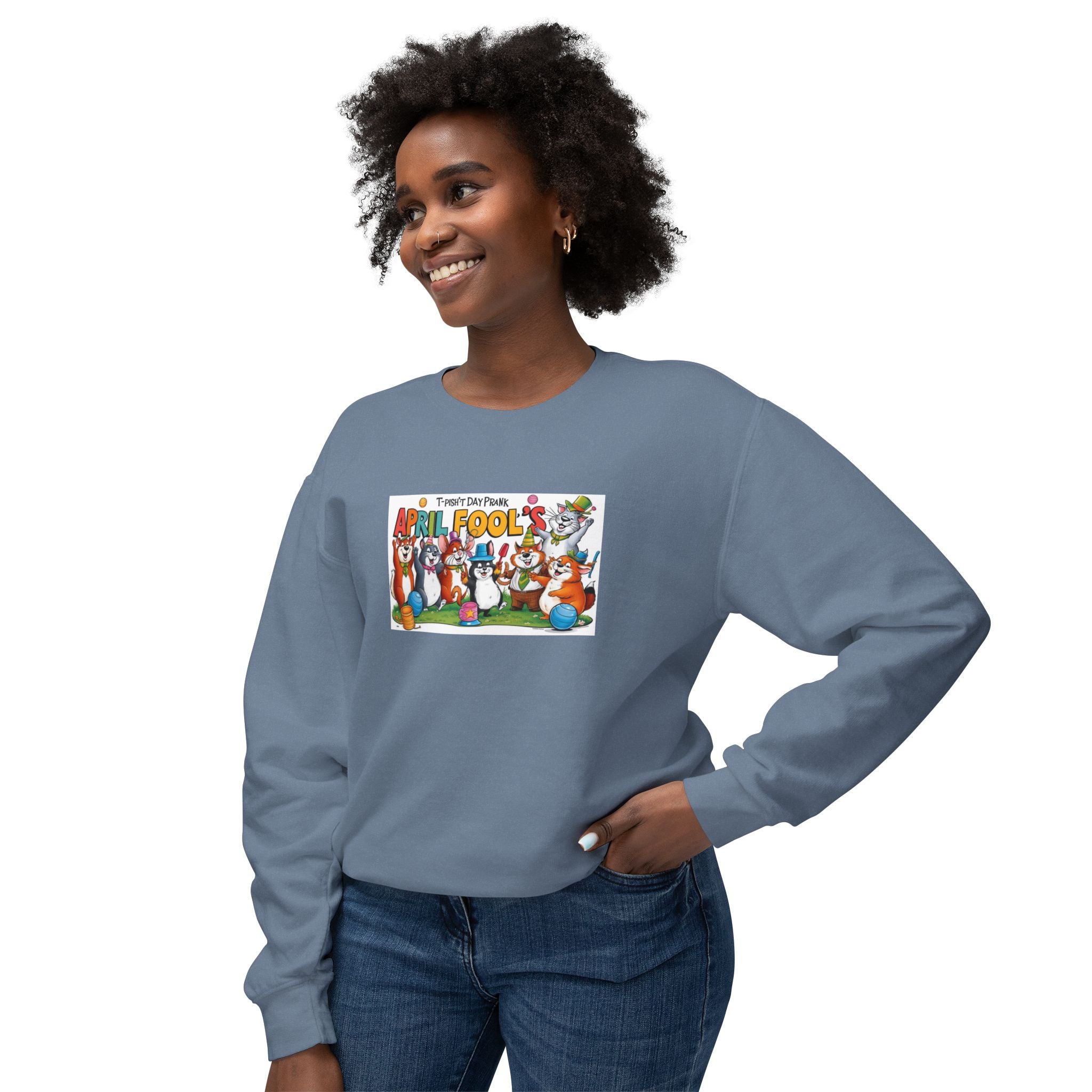 T-Pish'T-Day Prank Unisex Lightweight Crewneck Sweatshirt
