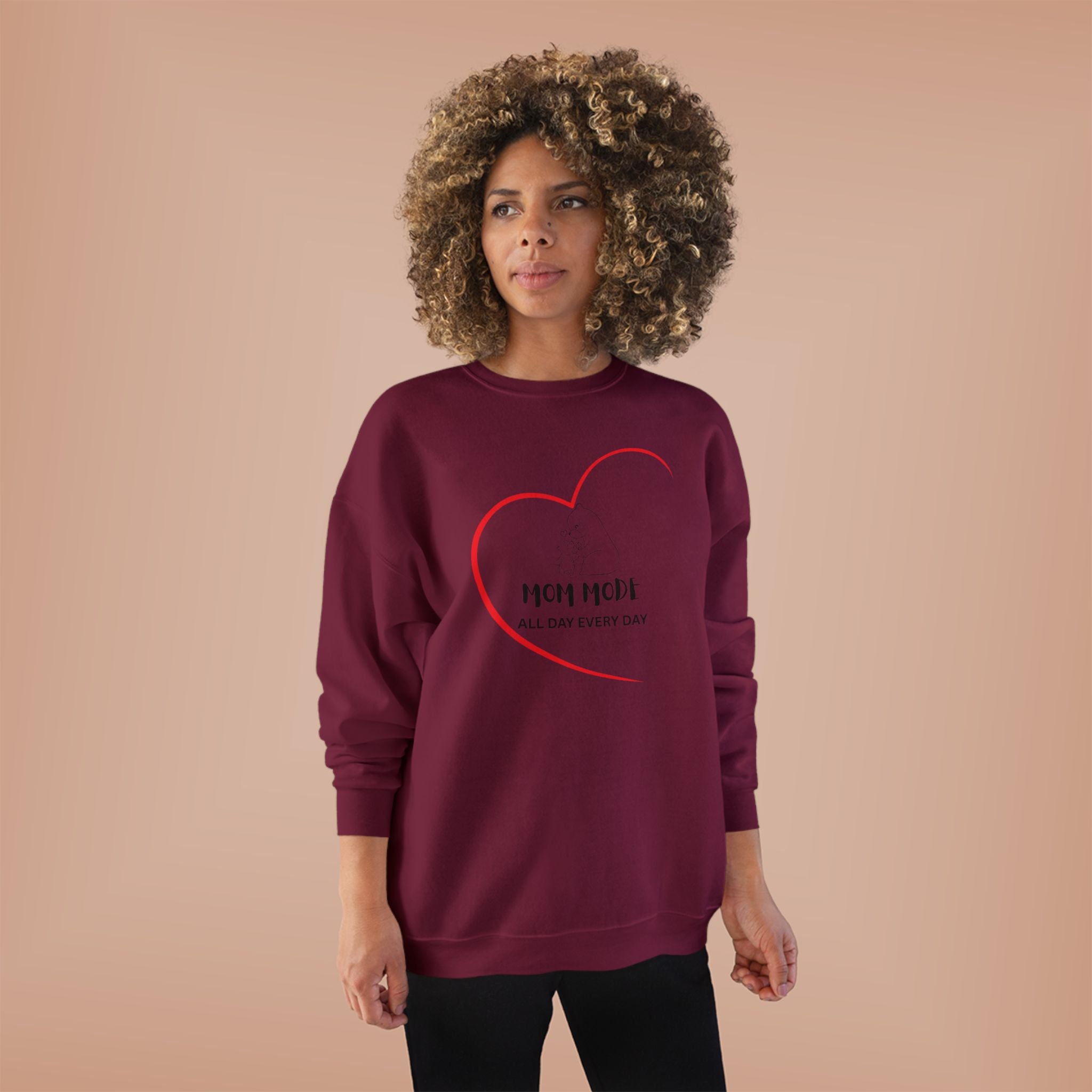 Mom Mode Eco-Friendly Crewneck Sweatshirt
