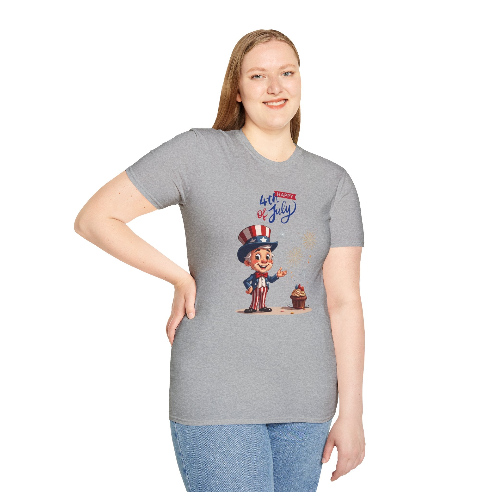 Uncle Sam Happy 4th of July Unisex Soft-style T-Shirt