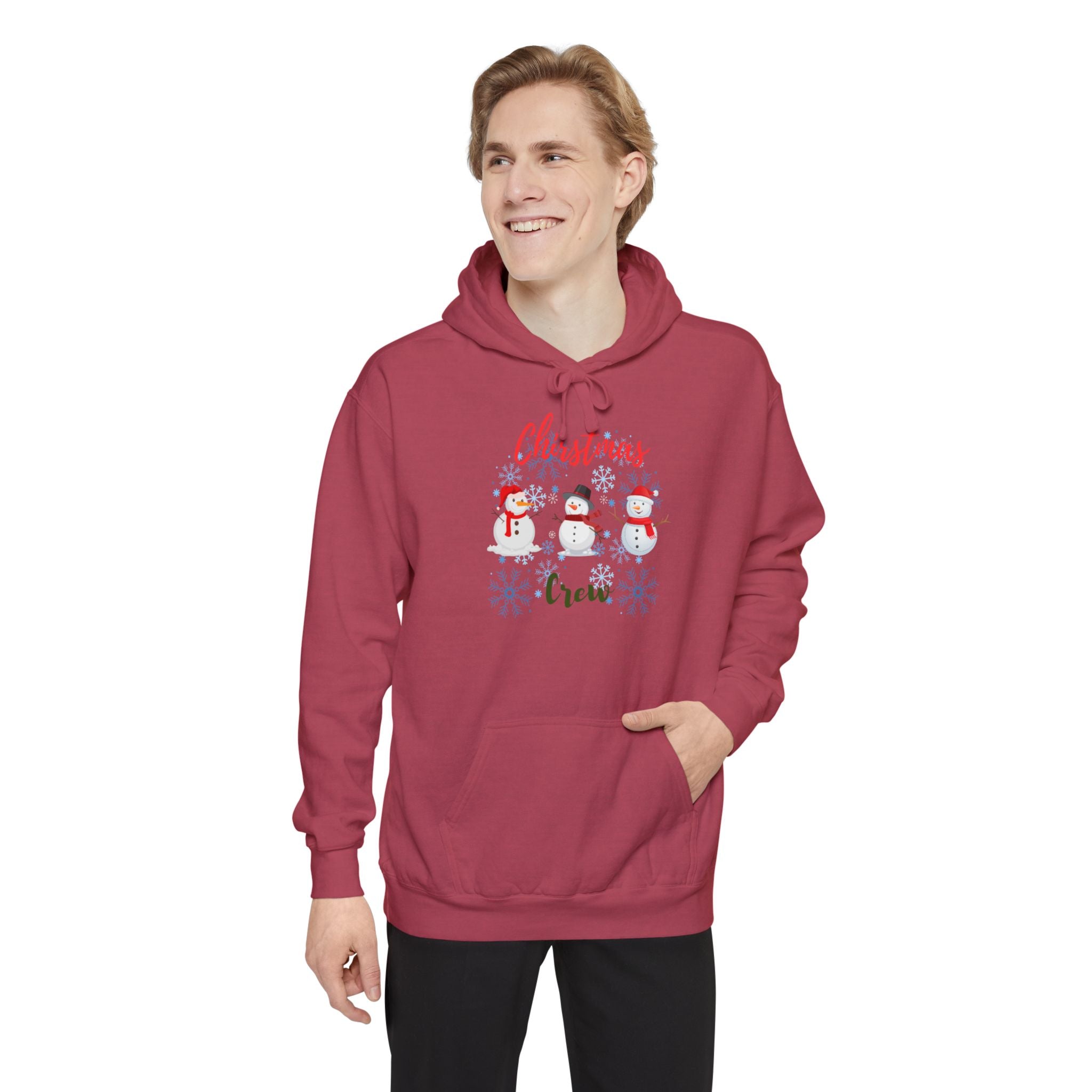 Christmas Crew Unisex Garment-Dyed Hoodie