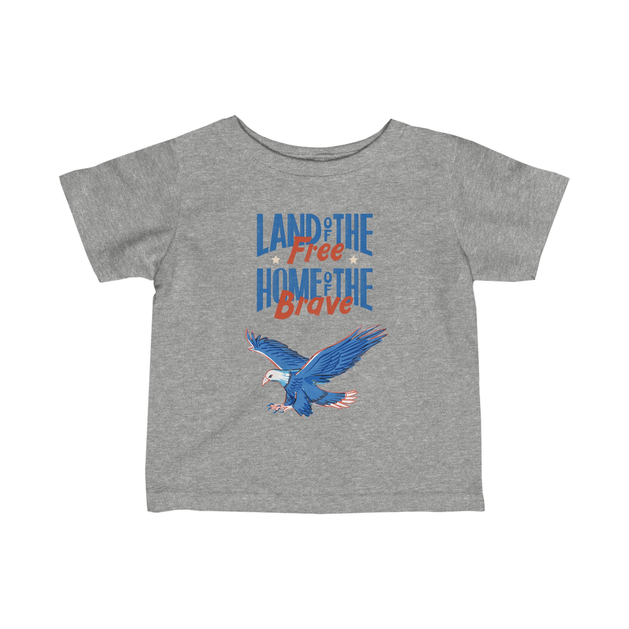 Land Of The Free Home Of The Brave Infant Fine Jersey Tee