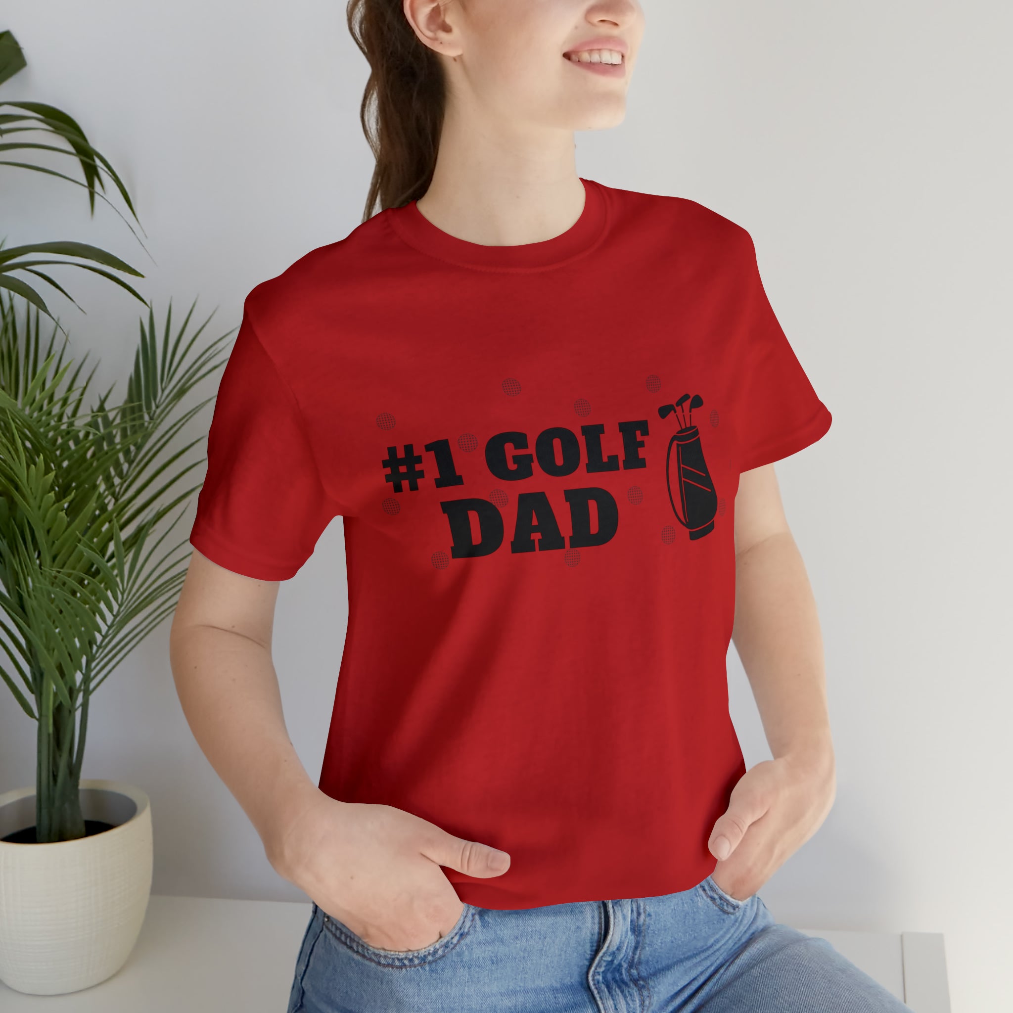 Happy Father's Day Golf Unisex Jersey Short Sleeve Tee