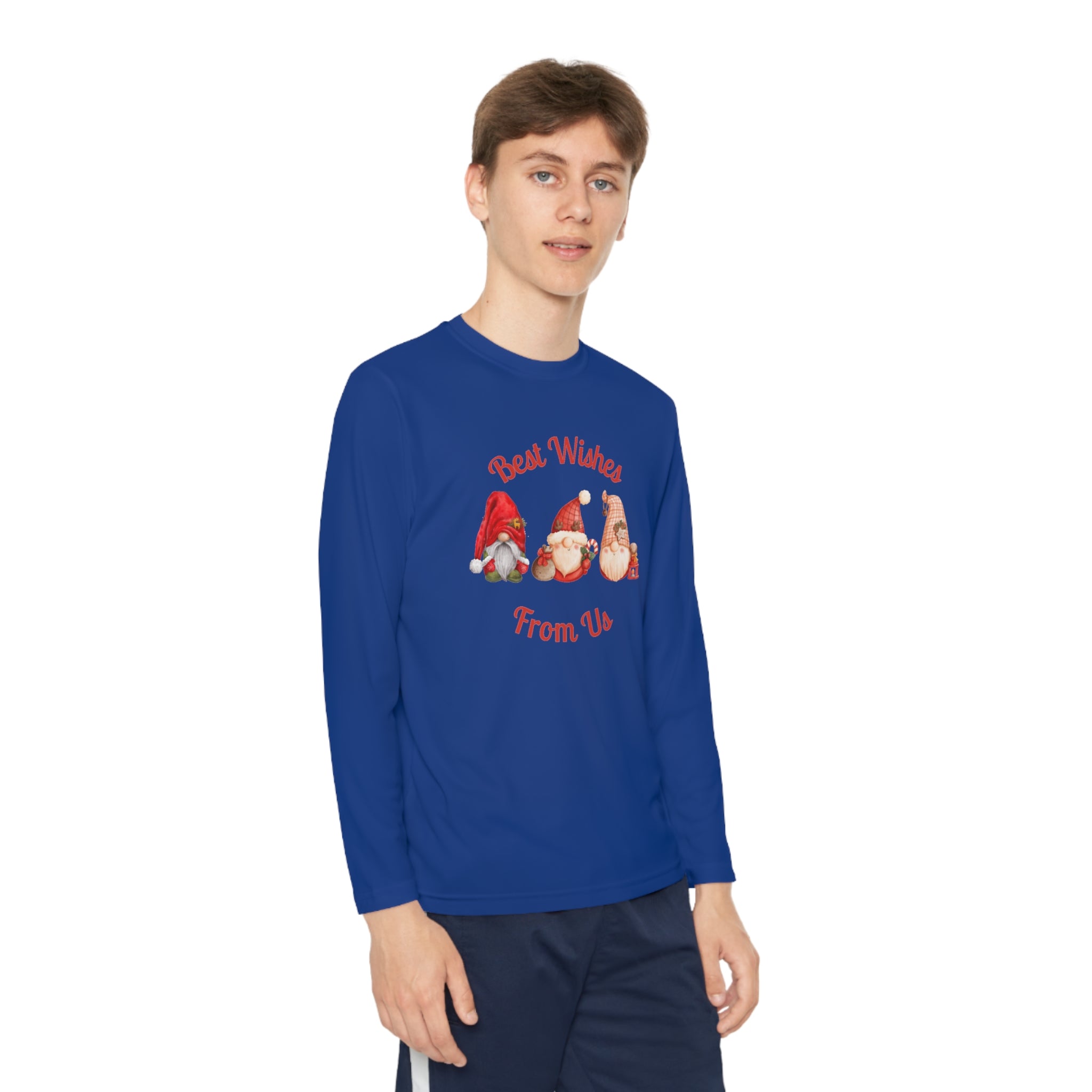 Gnome Best Wishes Youth Long Sleeve Competitor Tee