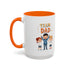 Team Dad Accent Coffee Mug