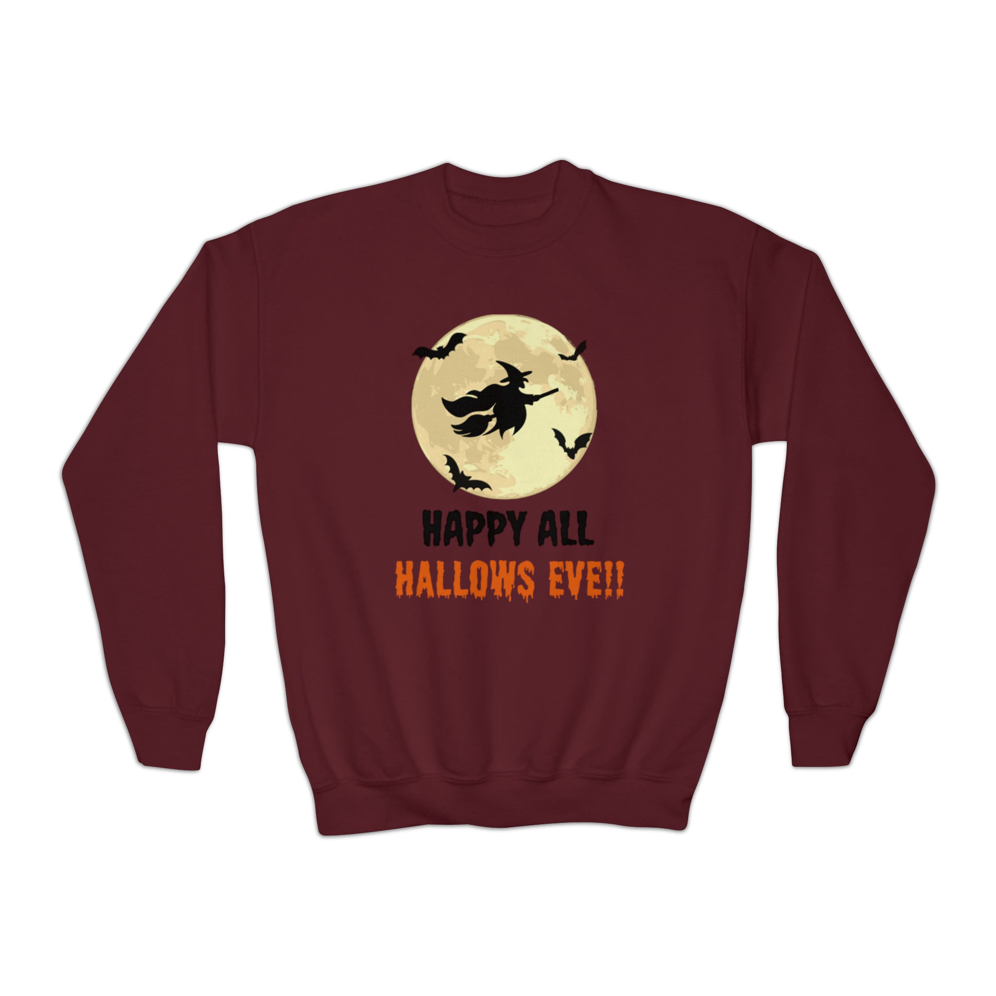 Happy All Hallows Eve Youth Crewneck Sweatshirt