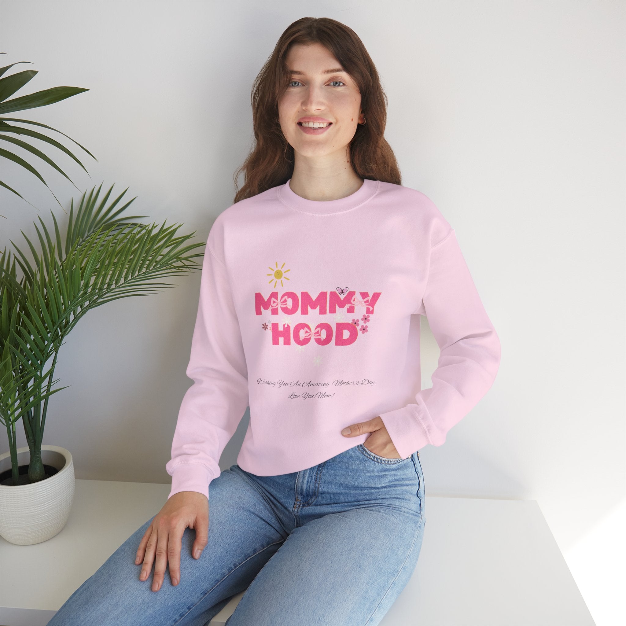 Mommy Hood Unisex Crewneck Sweatshirt