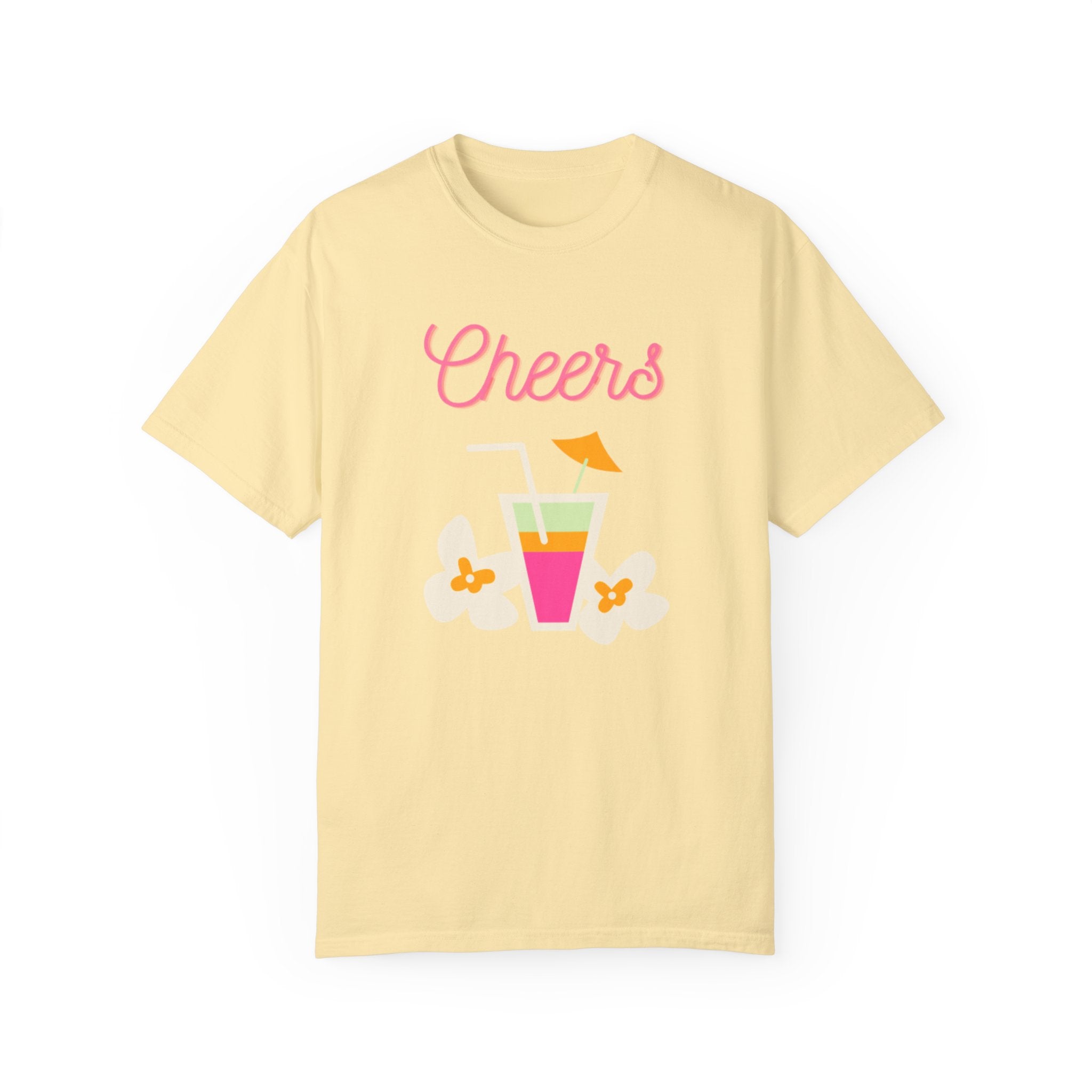 Cheers To Summer Unisex Garment-Dyed T-shirt