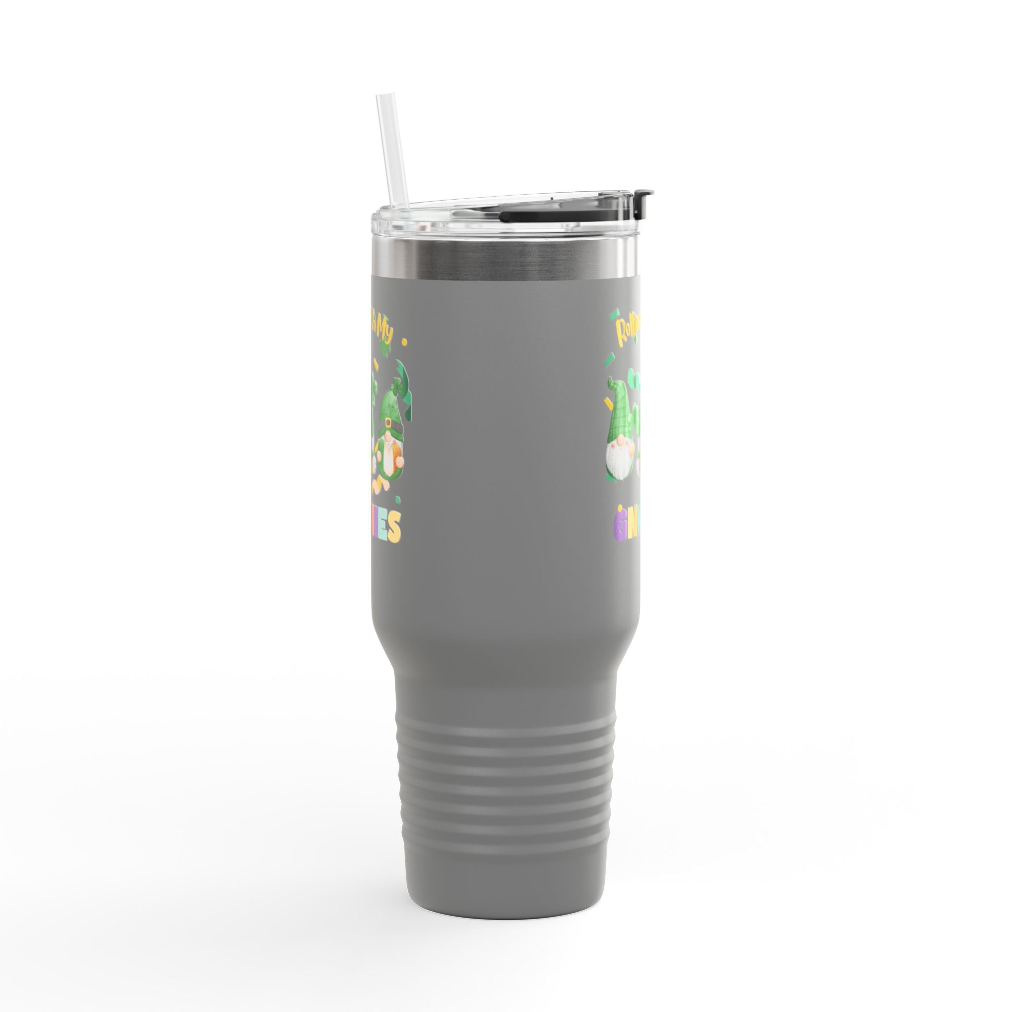Rolling With My Gnomies Insulated Travel Mug - 40oz with Straw
