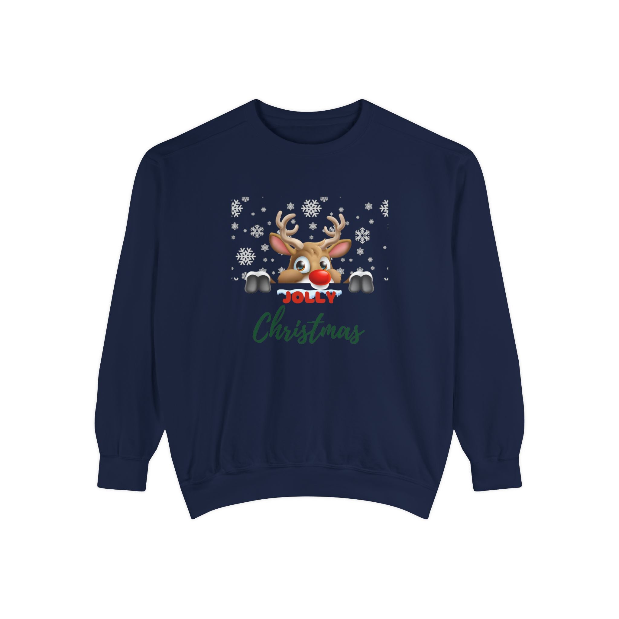 Jolly Christmas Unisex Garment-Dyed Sweatshirt