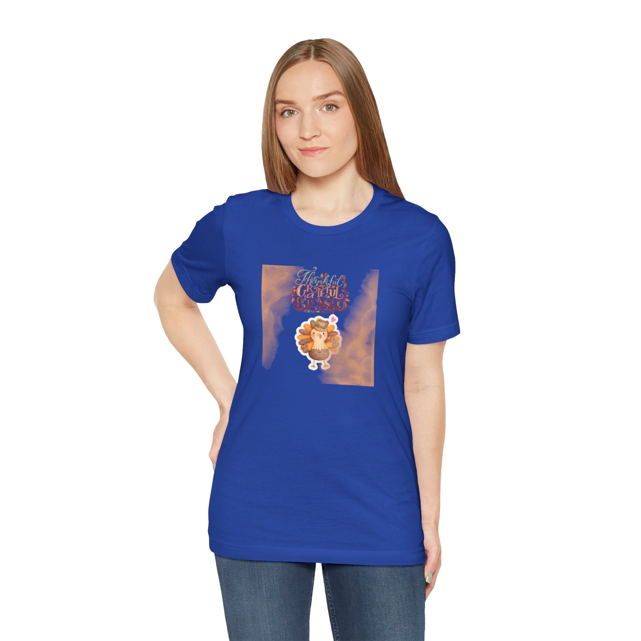 Thankful Grateful Blessed Unisex Jersey Short Sleeve Tee