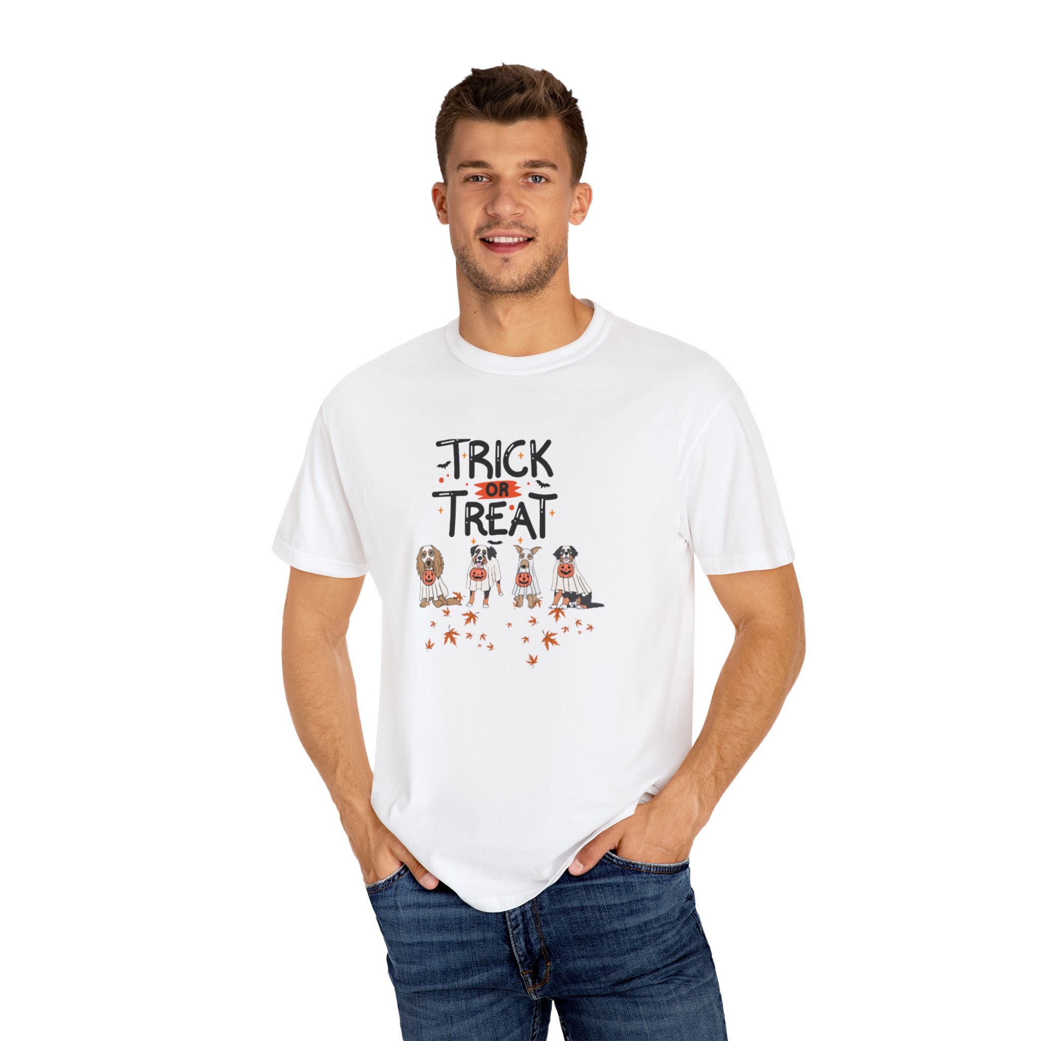 Pooch Trick or Treat Unisex Garment-Dyed T-shirt
