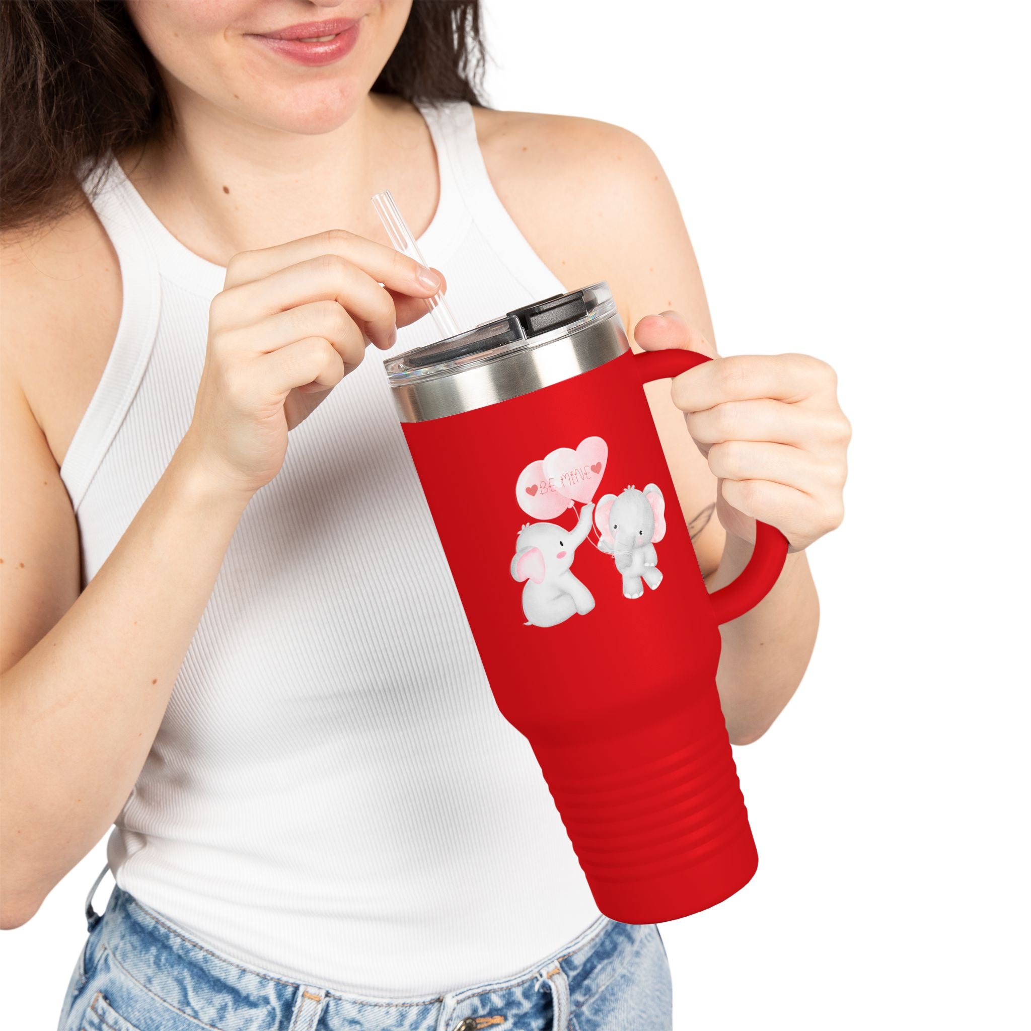 Be Mine Love  Insulated Travel Mug - 40oz - Perfect for Kids & Animal Lovers