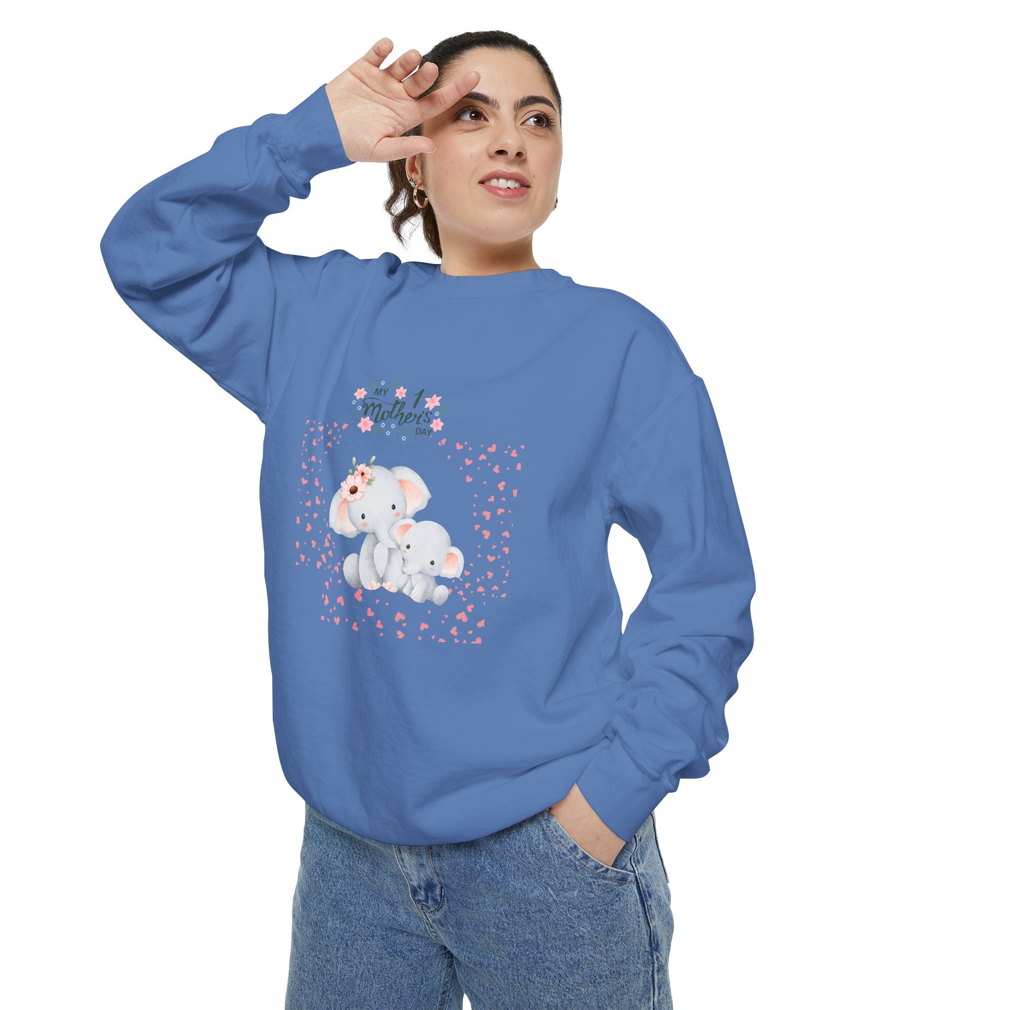 My 1st Mother's Day Sweatshirt Unisex Garment-Dyed