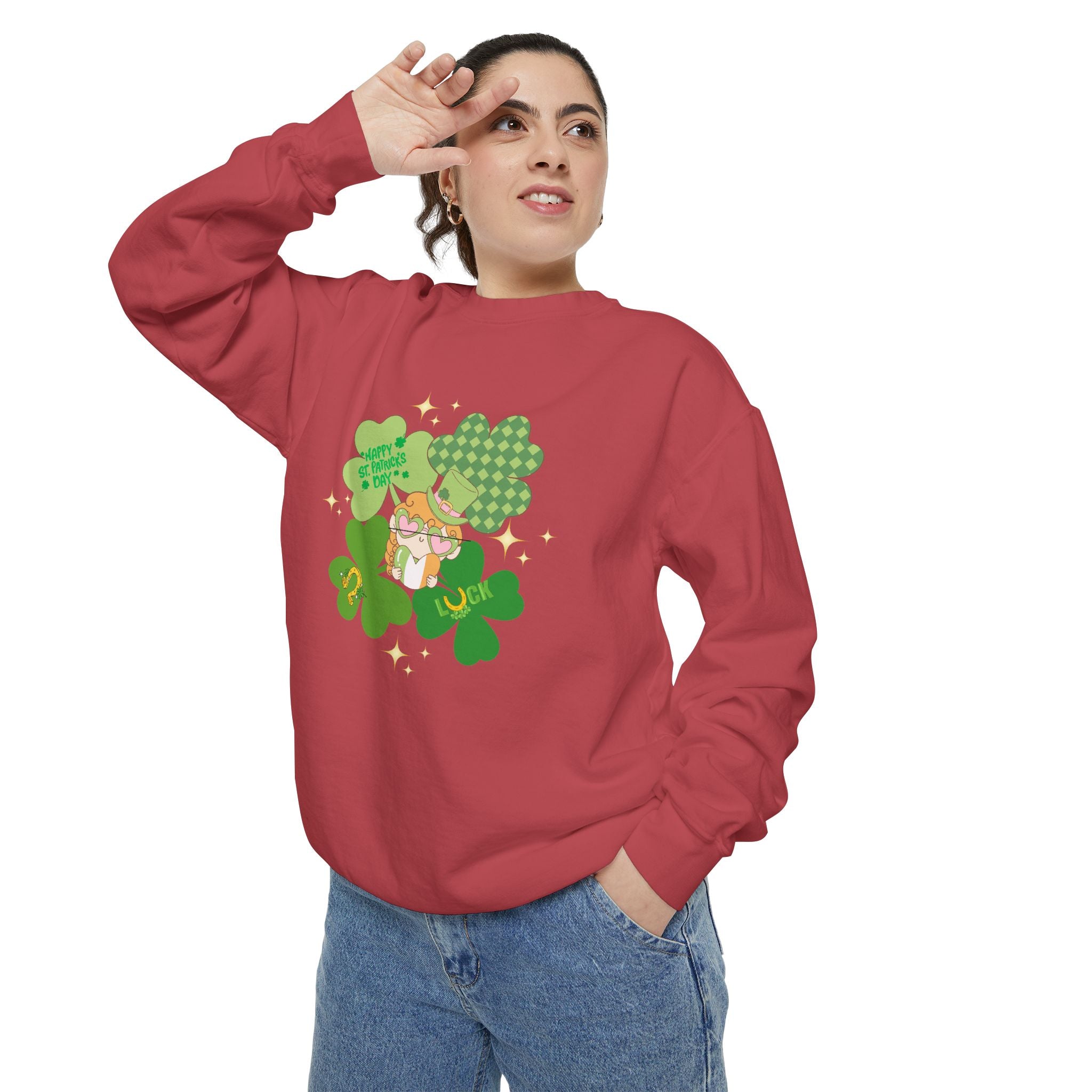 Retro St. Paddy's Day Unisex Garment-Dyed Sweatshirt