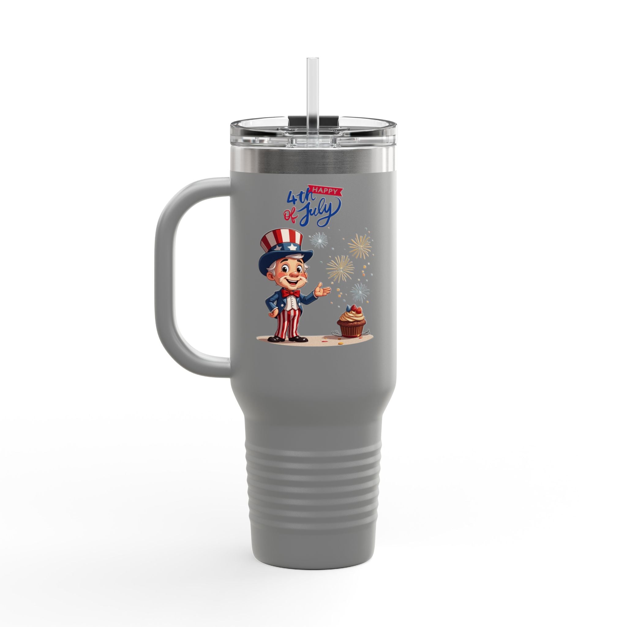 Uncle Sam Happy 4th of July Insulated Travel Mug, 40oz