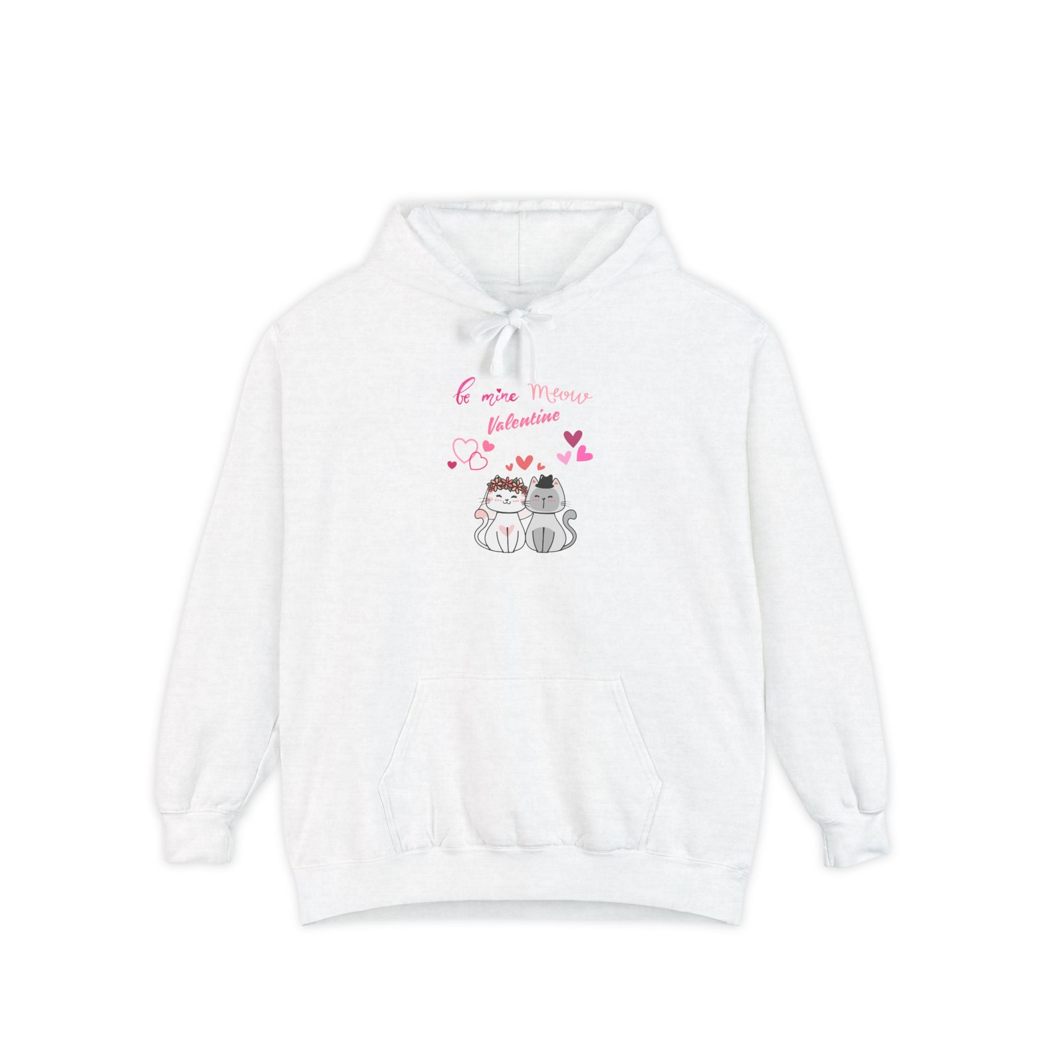 Meow Valentine's Day Unisex Garment-Dyed Hoodie