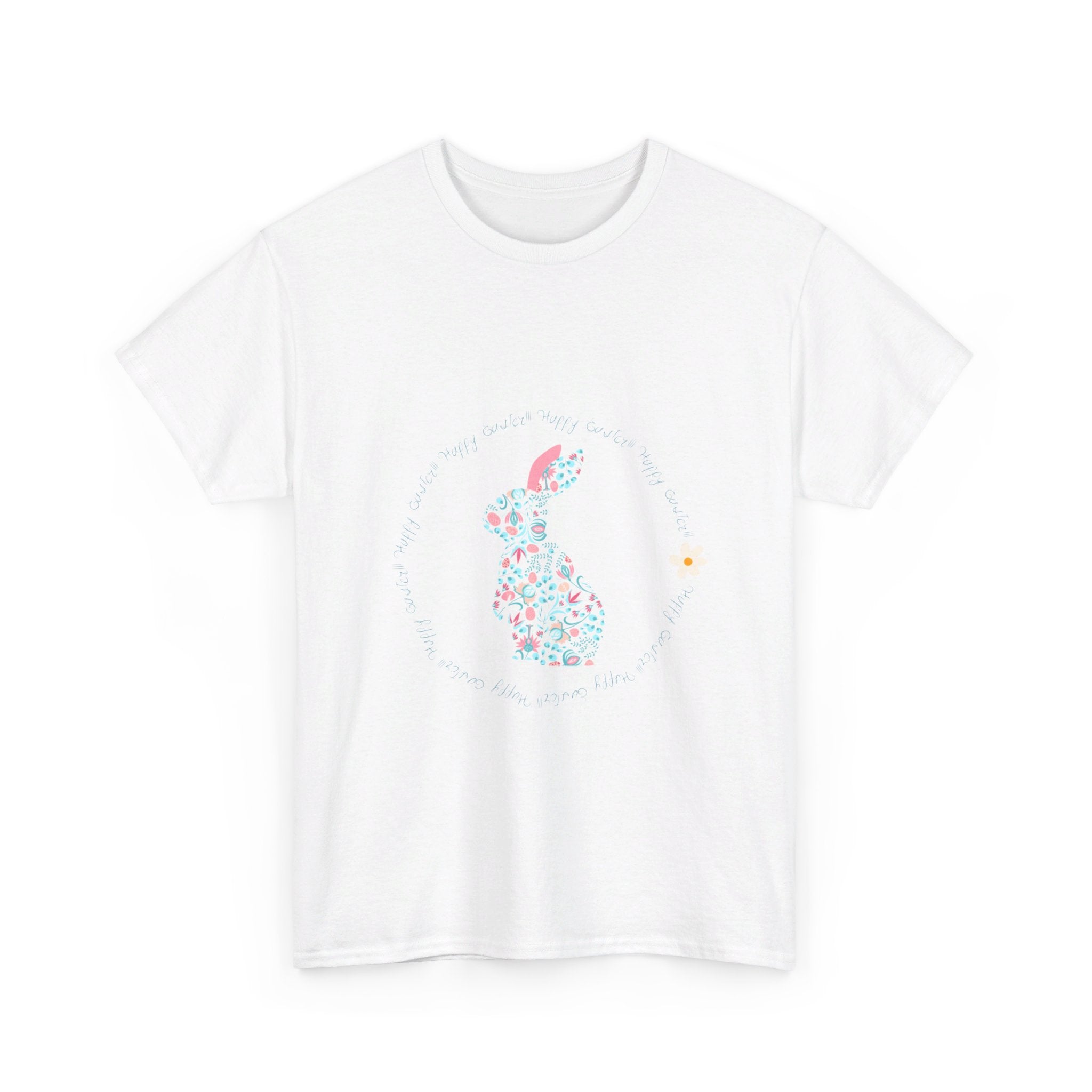 Happy Easter Rabbit Day Unisex Heavy Cotton Tee