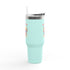 Happy 4th of July Teddy Bear Couple Insulated Travel Mug, 40oz