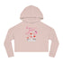 Meow Valentine's Day Women’s Cropped Hooded Sweatshirt
