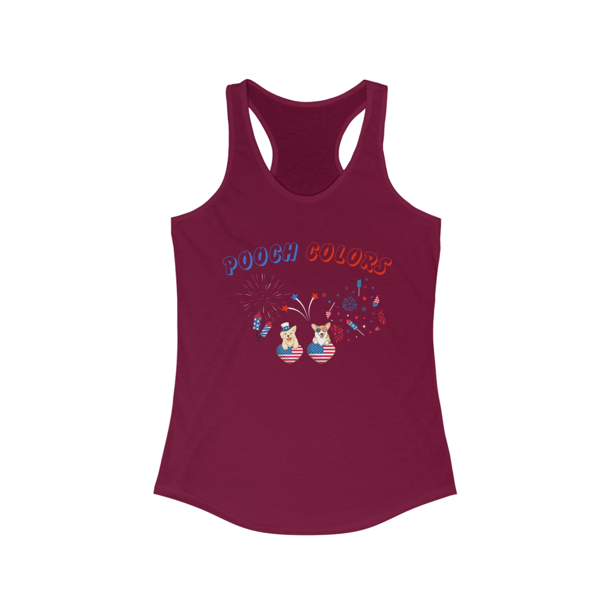 Pooch Colors Women's Ideal Racerback Tank