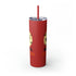 Happy All Hallows Eve Skinny Tumbler with Straw, 20oz
