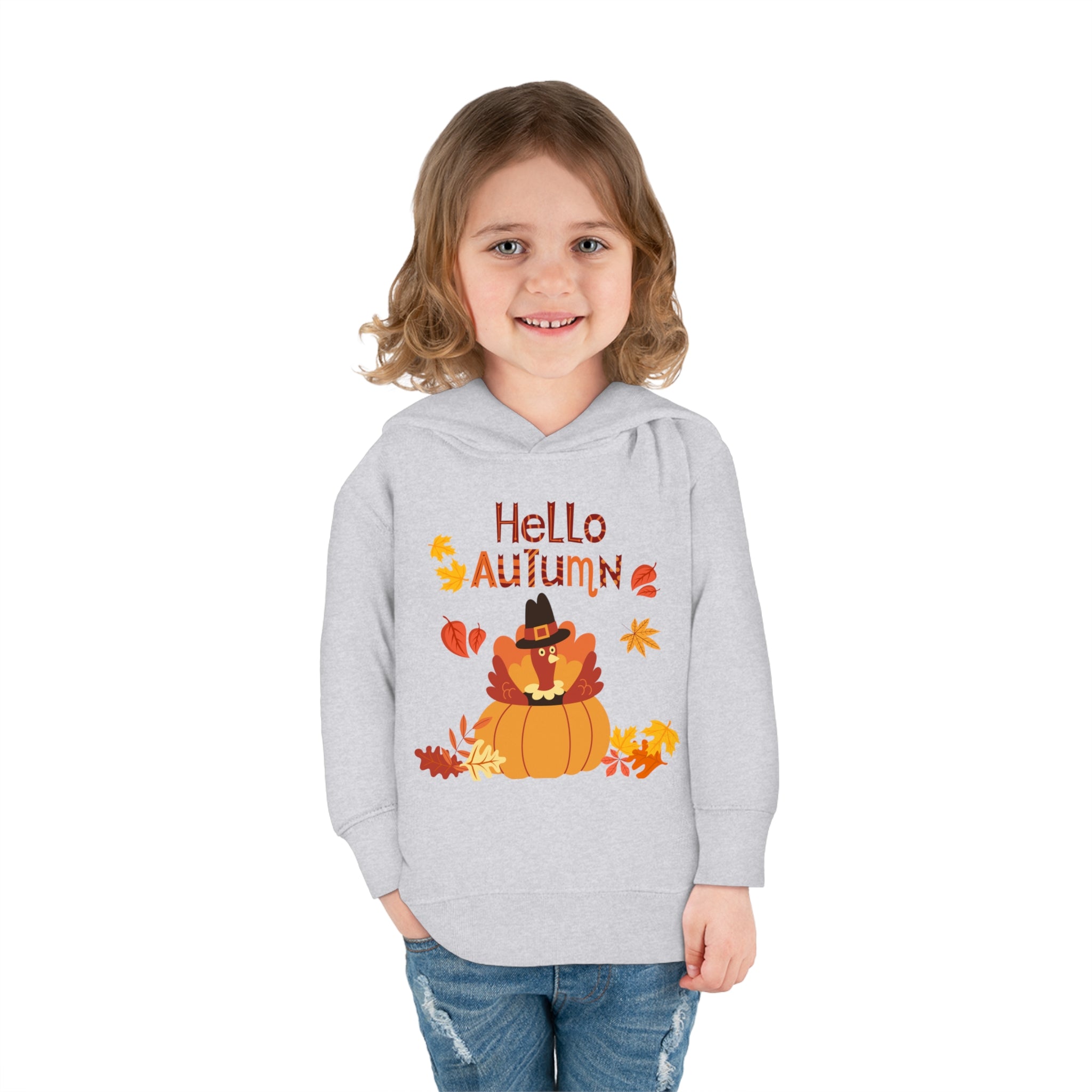 Hello Autumn Toddler Pullover Fleece Hoodie