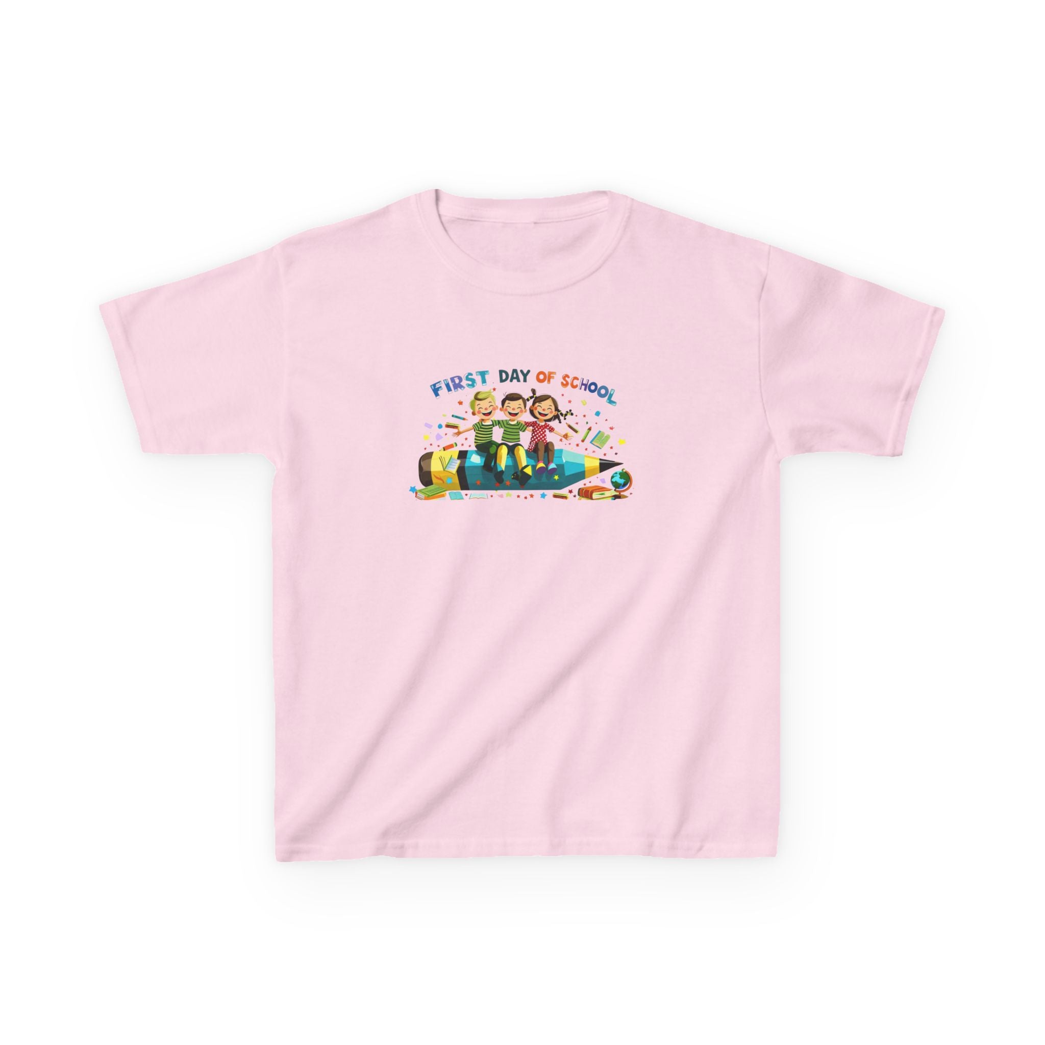 First Day of School Kids Heavy Cotton Tee
