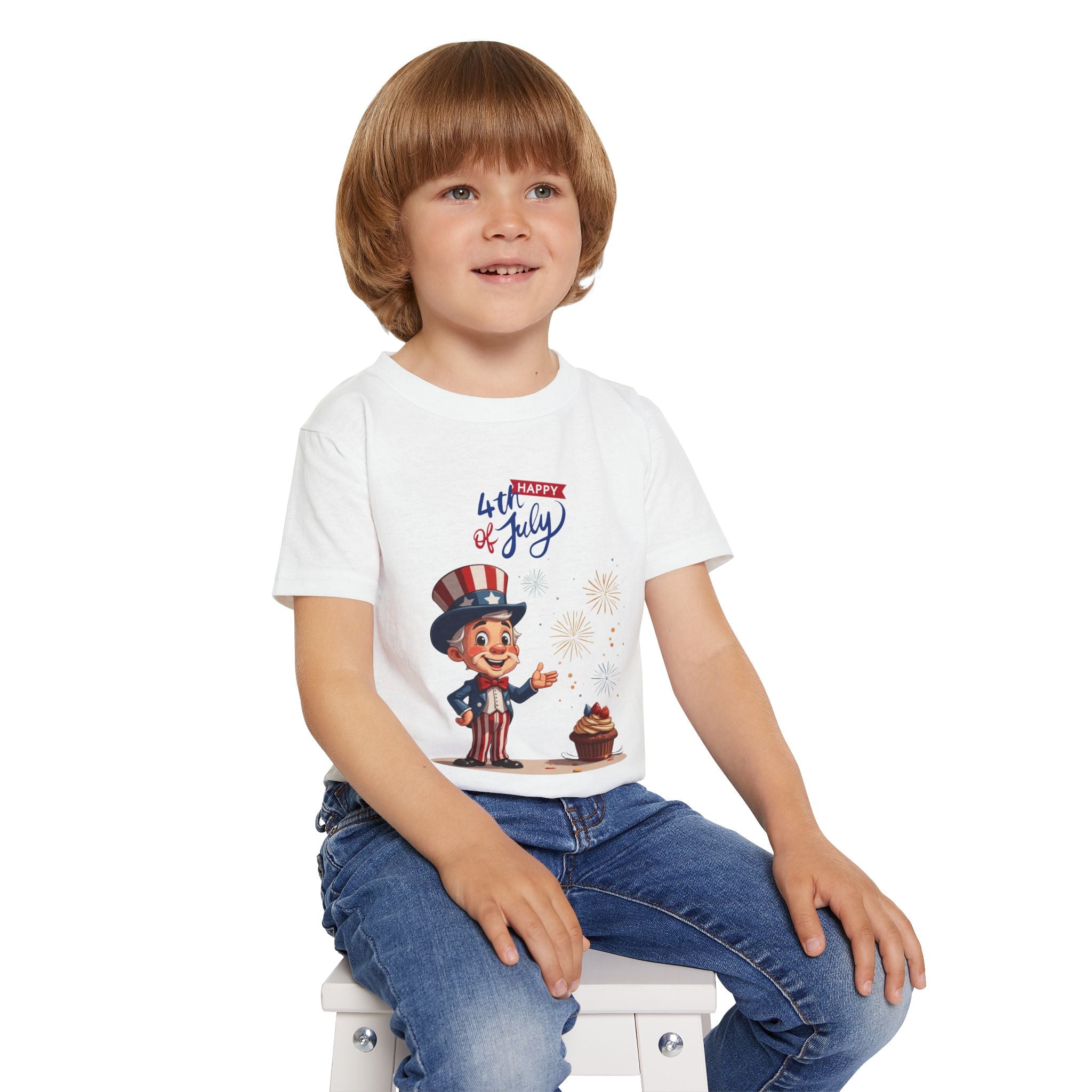 Uncle Sam Happy 4th of July Toddler T-Shirt