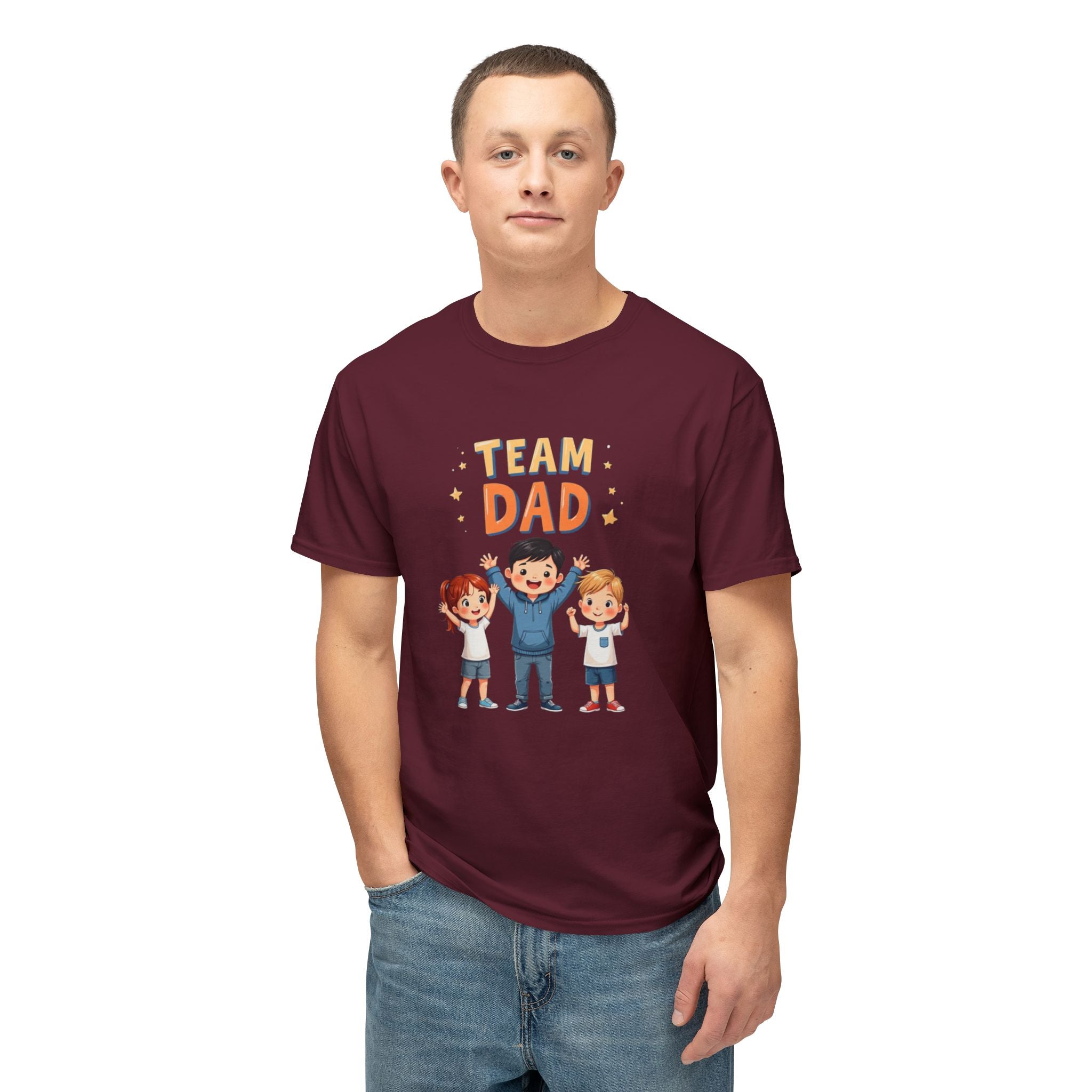 Team Dad Unisex HD Cotton T-shirt, Father’s Day Gift