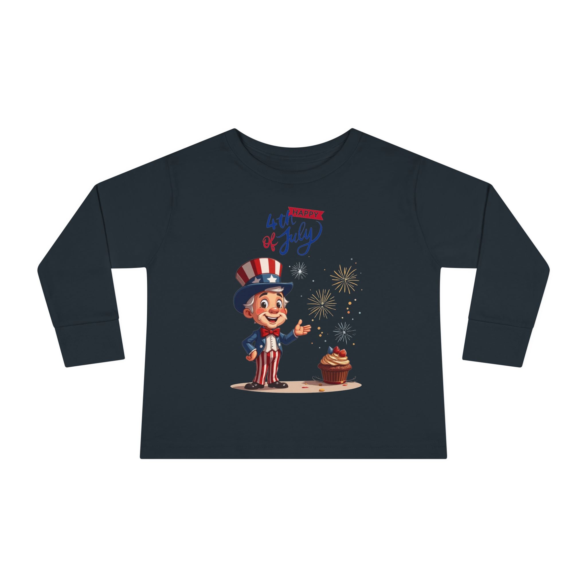 Uncle Sam 4th of July Toddler Long Sleeve Tee