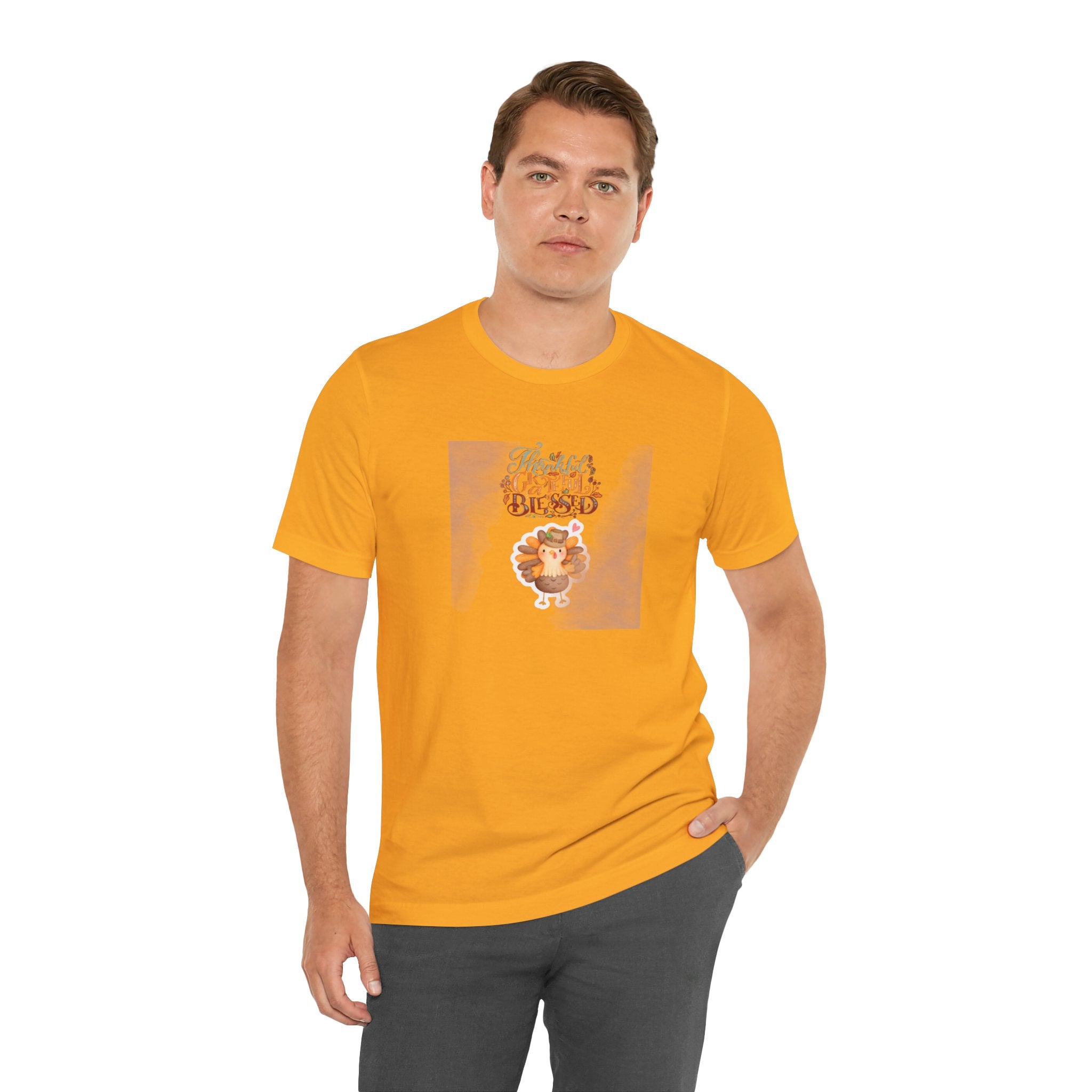Thankful Grateful Blessed Unisex Jersey Short Sleeve Tee