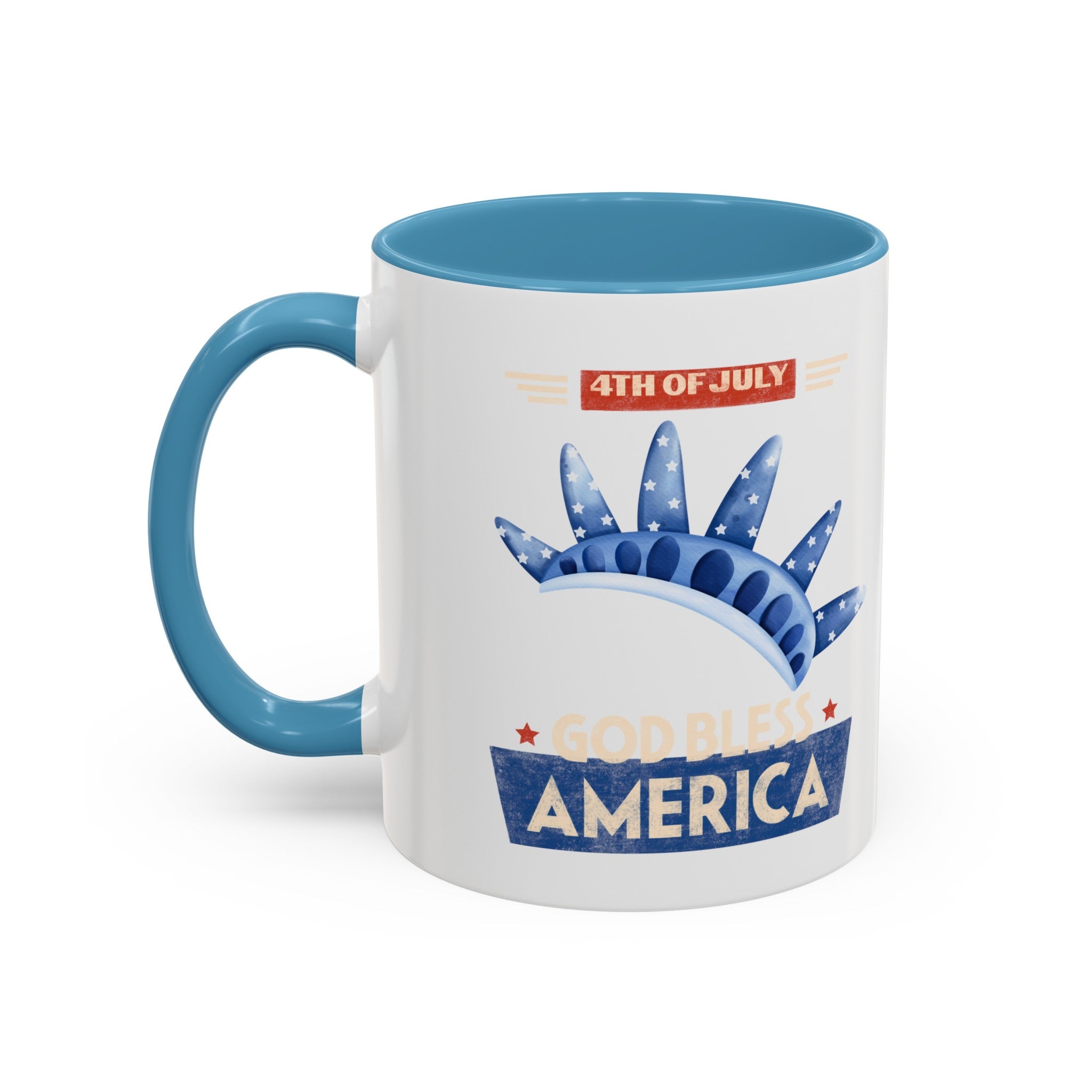 God Bless America Accent Coffee Mug (11, 15oz)