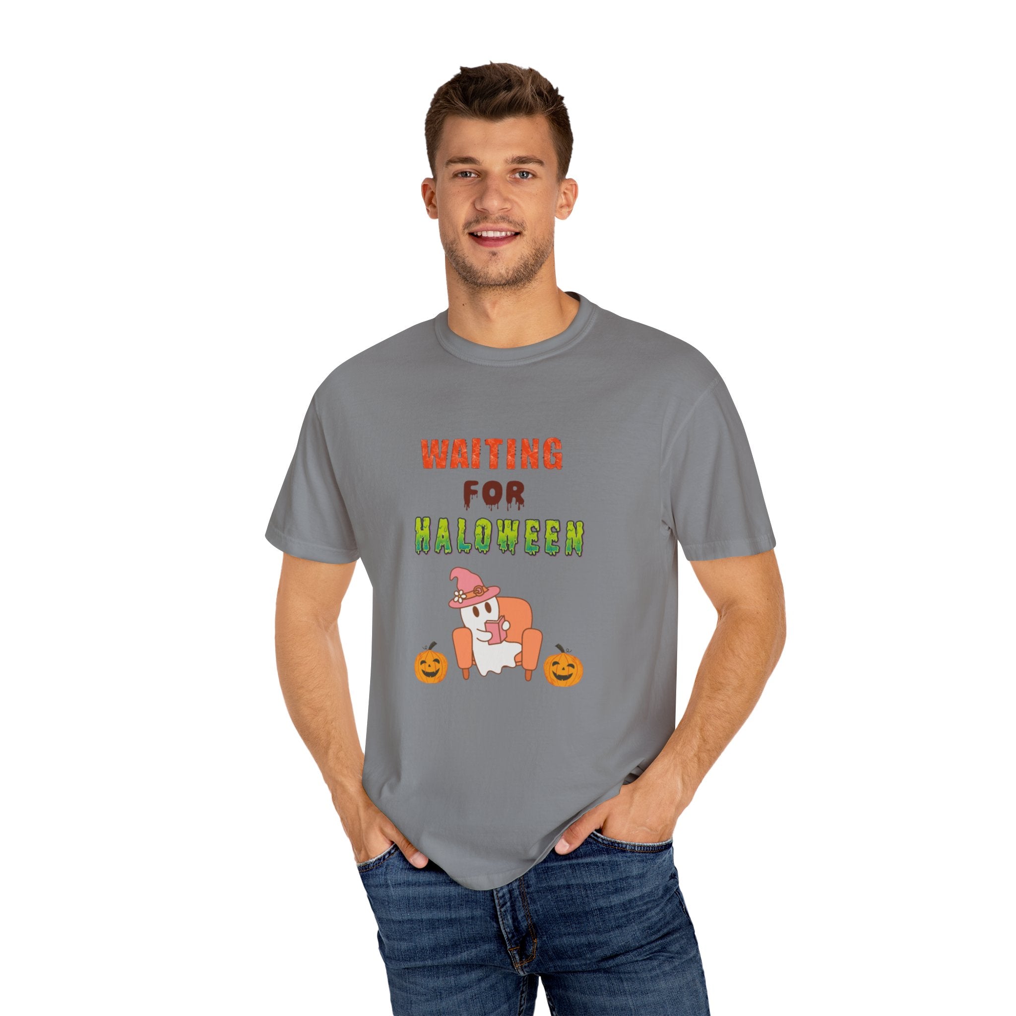 Waiting For Halloween Unisex Garment-Dyed T-shirt