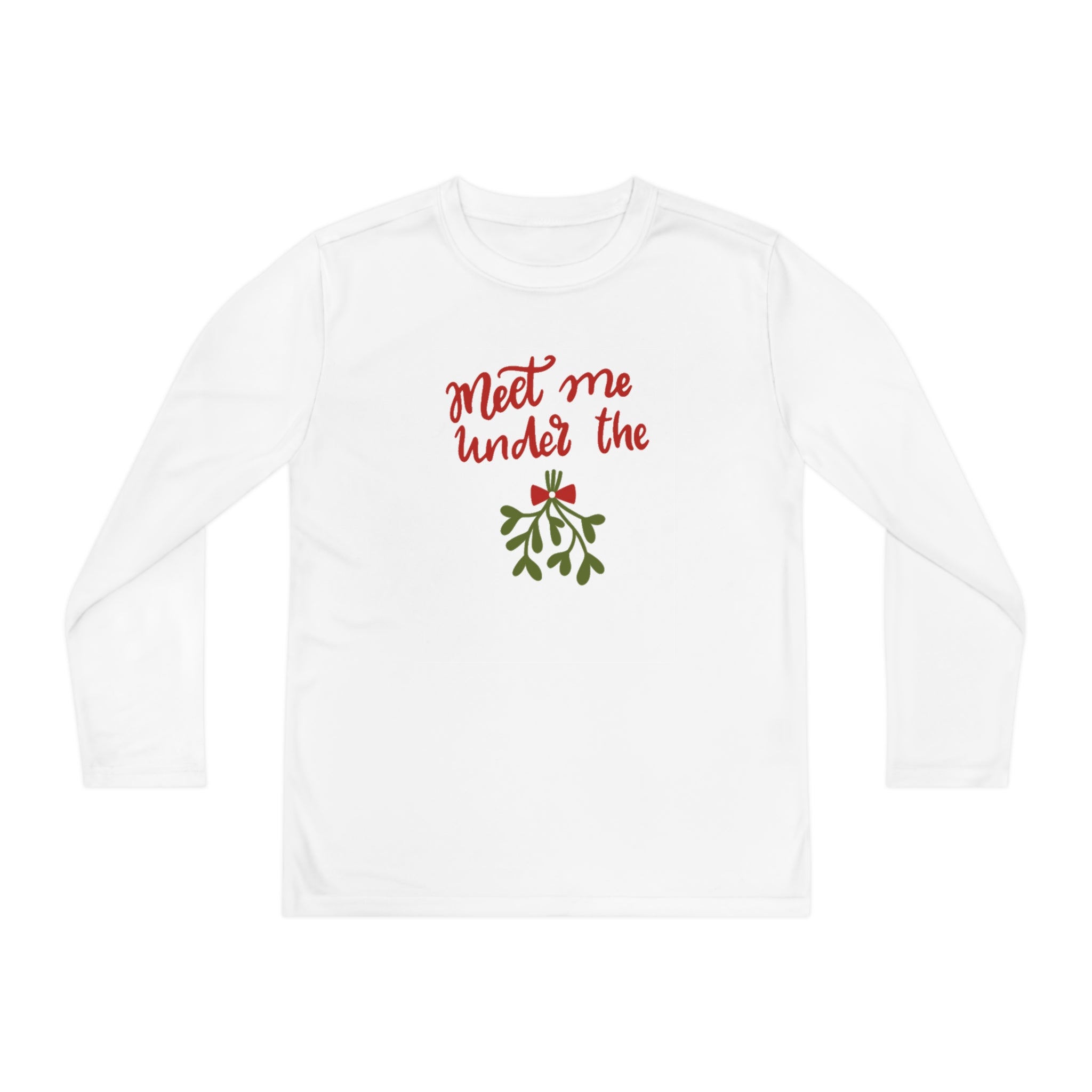 Meet Me Under The Mistletoe Youth Long Sleeve Competitor Tee