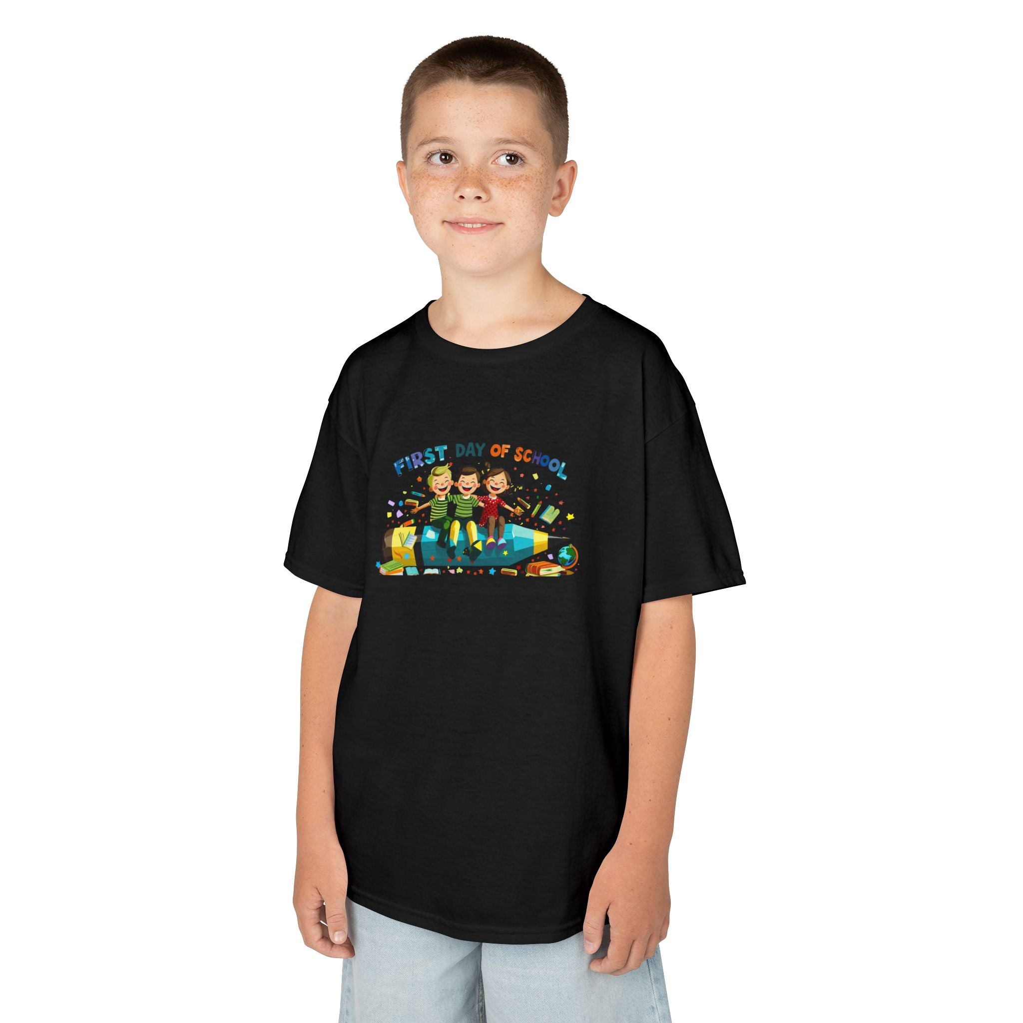 First Day of School Kids Heavy Cotton Tee