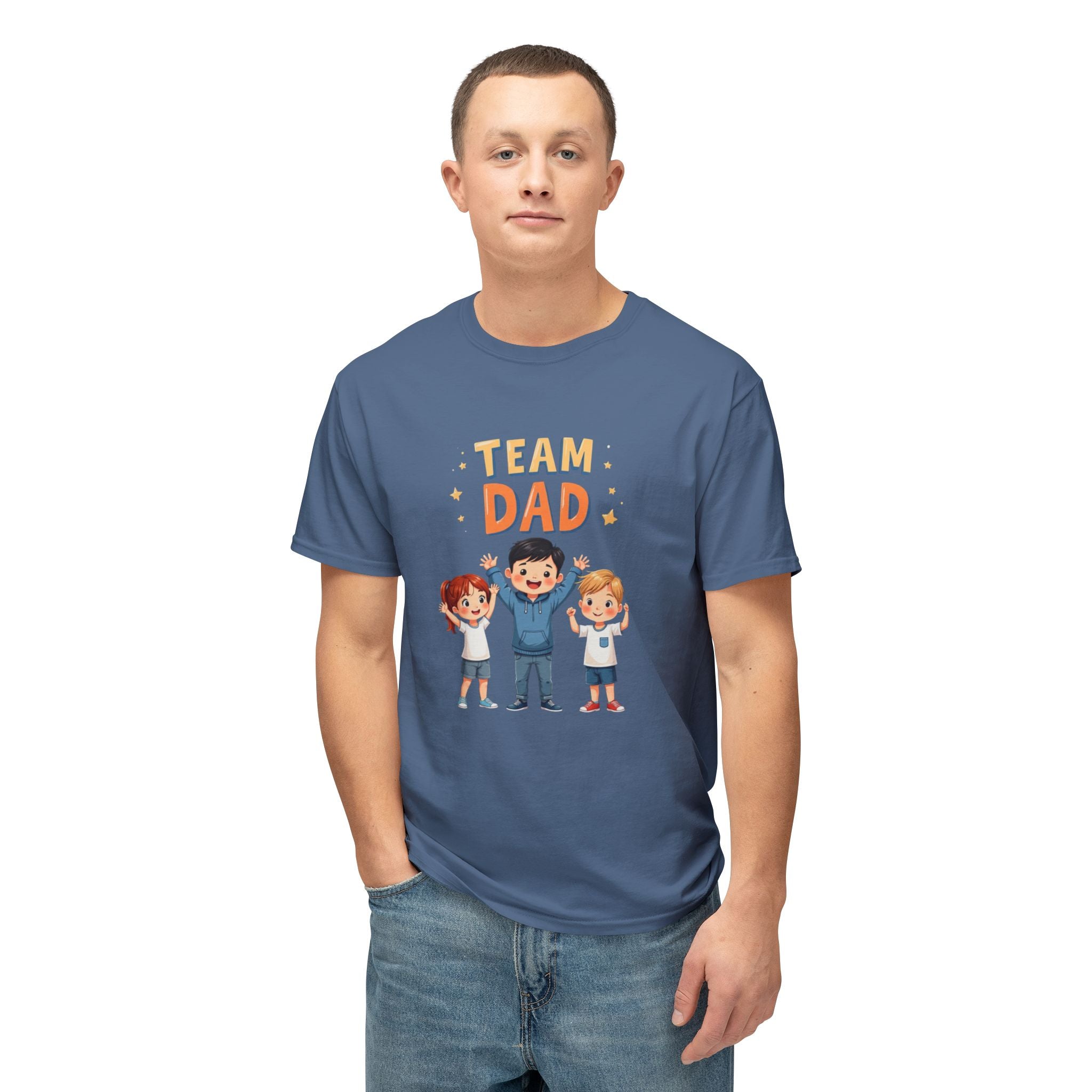 Team Dad Unisex HD Cotton T-shirt, Father’s Day Gift