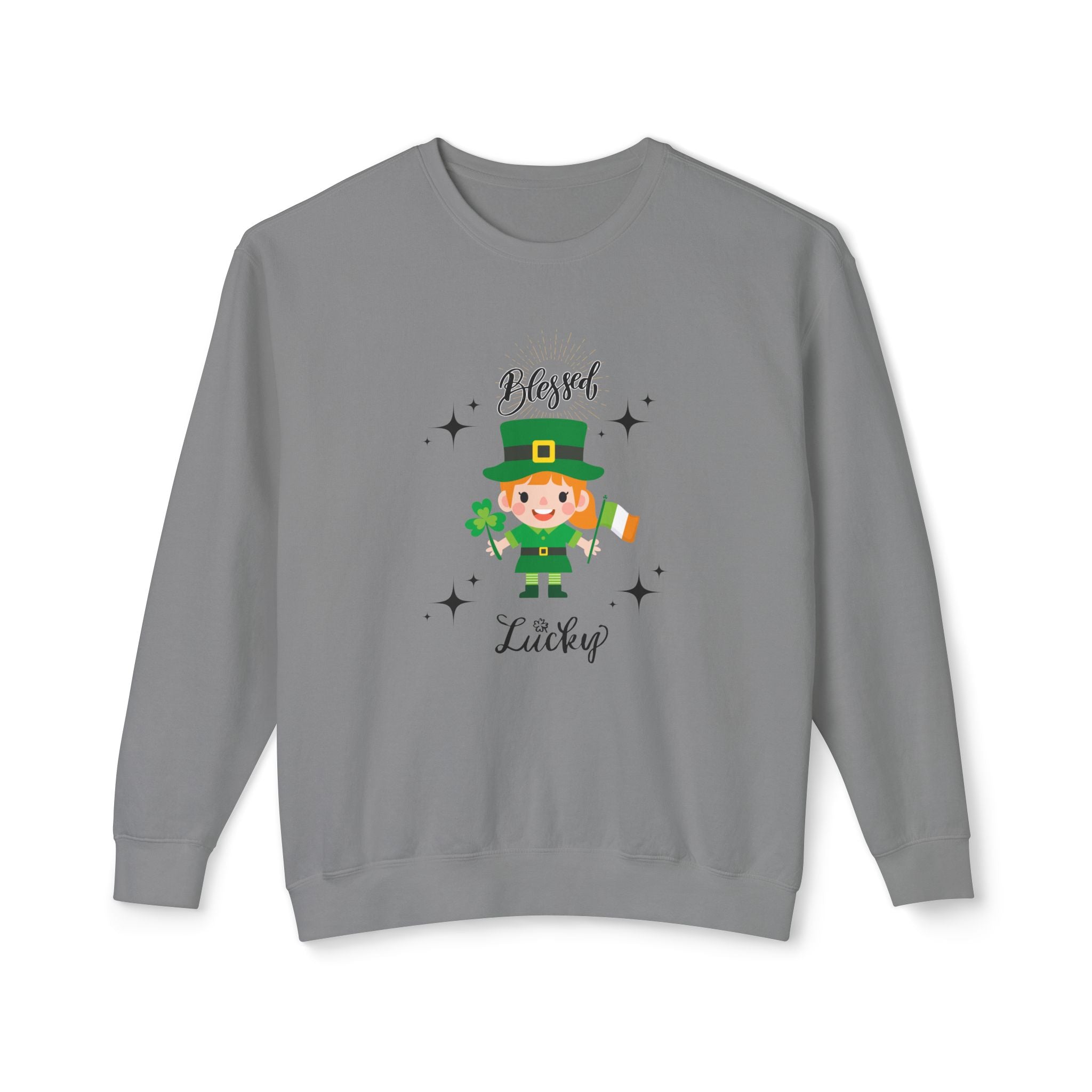 Blessed & Lucky Unisex Lightweight Crewneck Sweatshirt