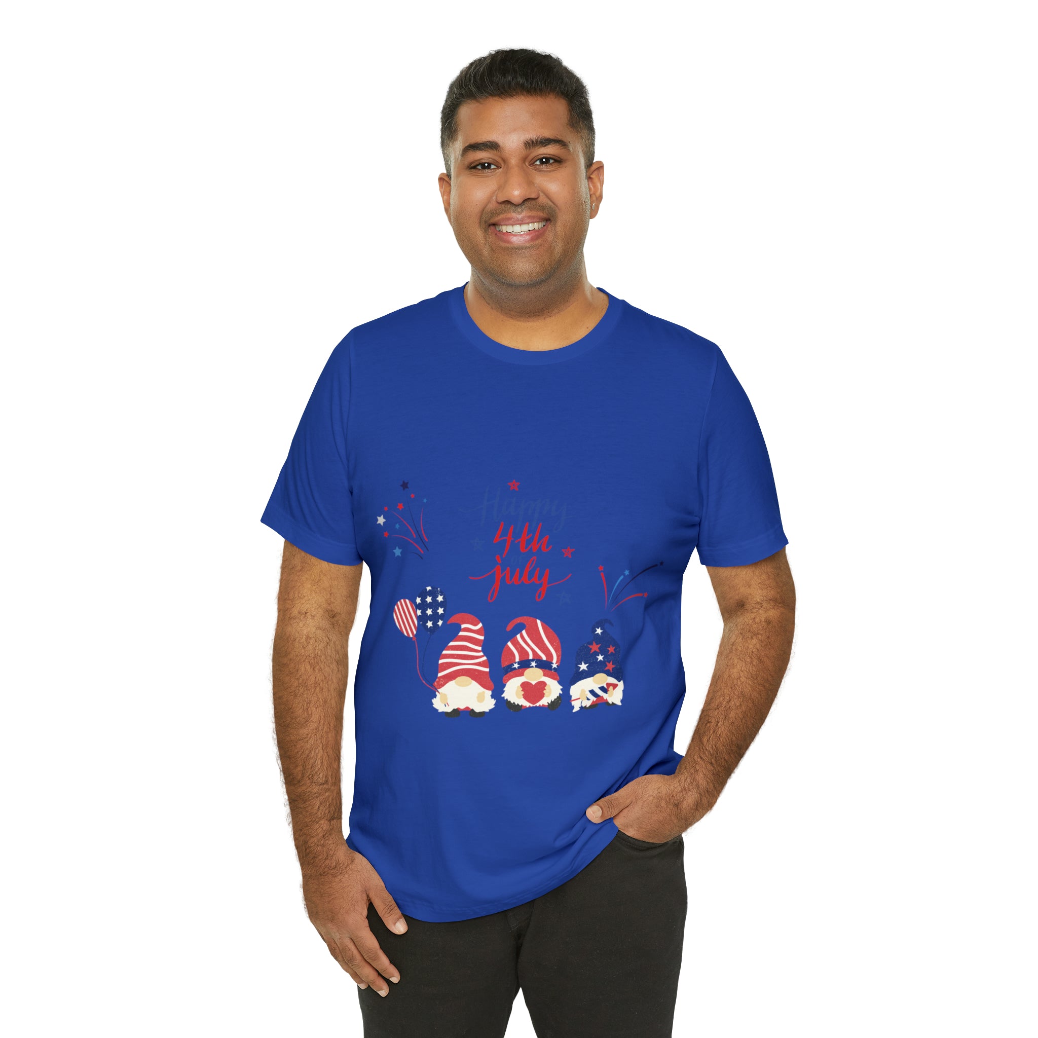 Happy 4th Of July Gnome Unisex Jersey Short Sleeve Tee