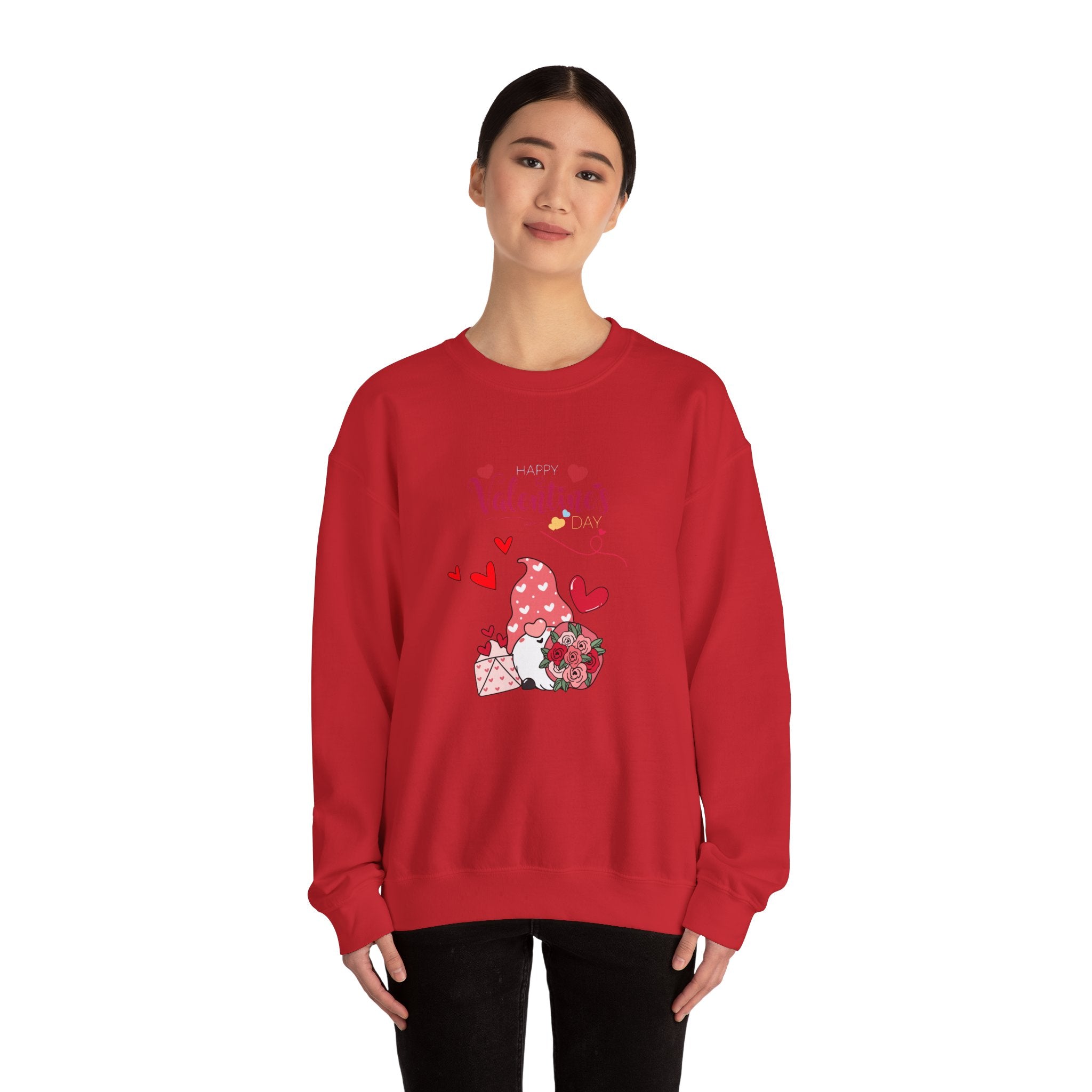 Gnome Valentine's Day Unisex Heavy Blend™ Crewneck Sweatshirt