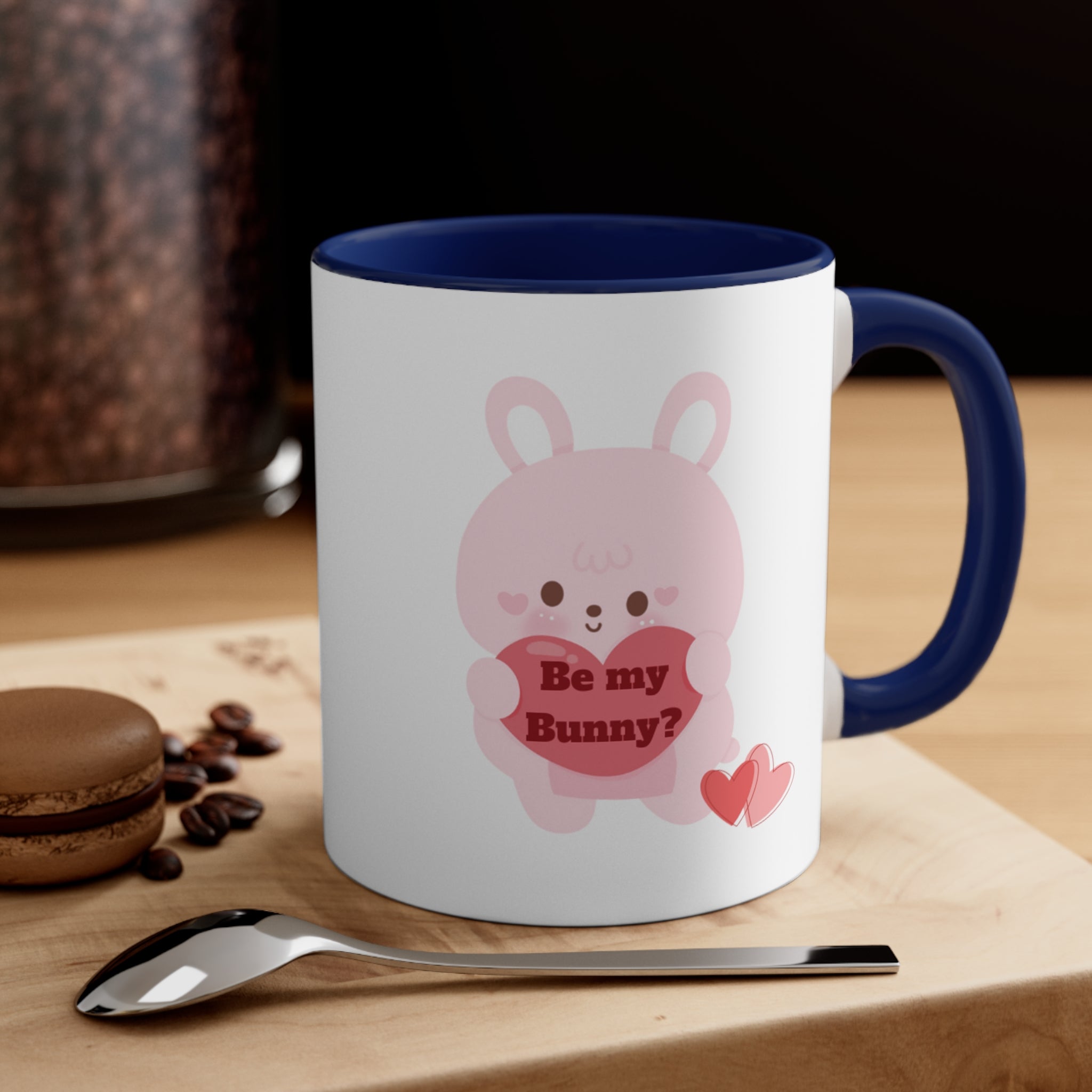 V-Day Bunny Accent Coffee Mug, 11oz