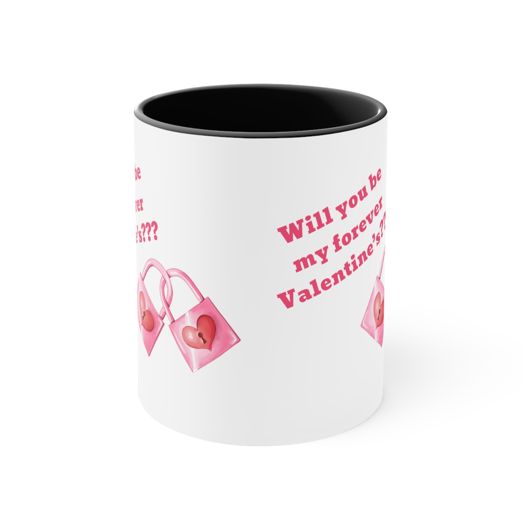 Will You Be My Forever Valentine?? Accent Coffee Mug, 11oz