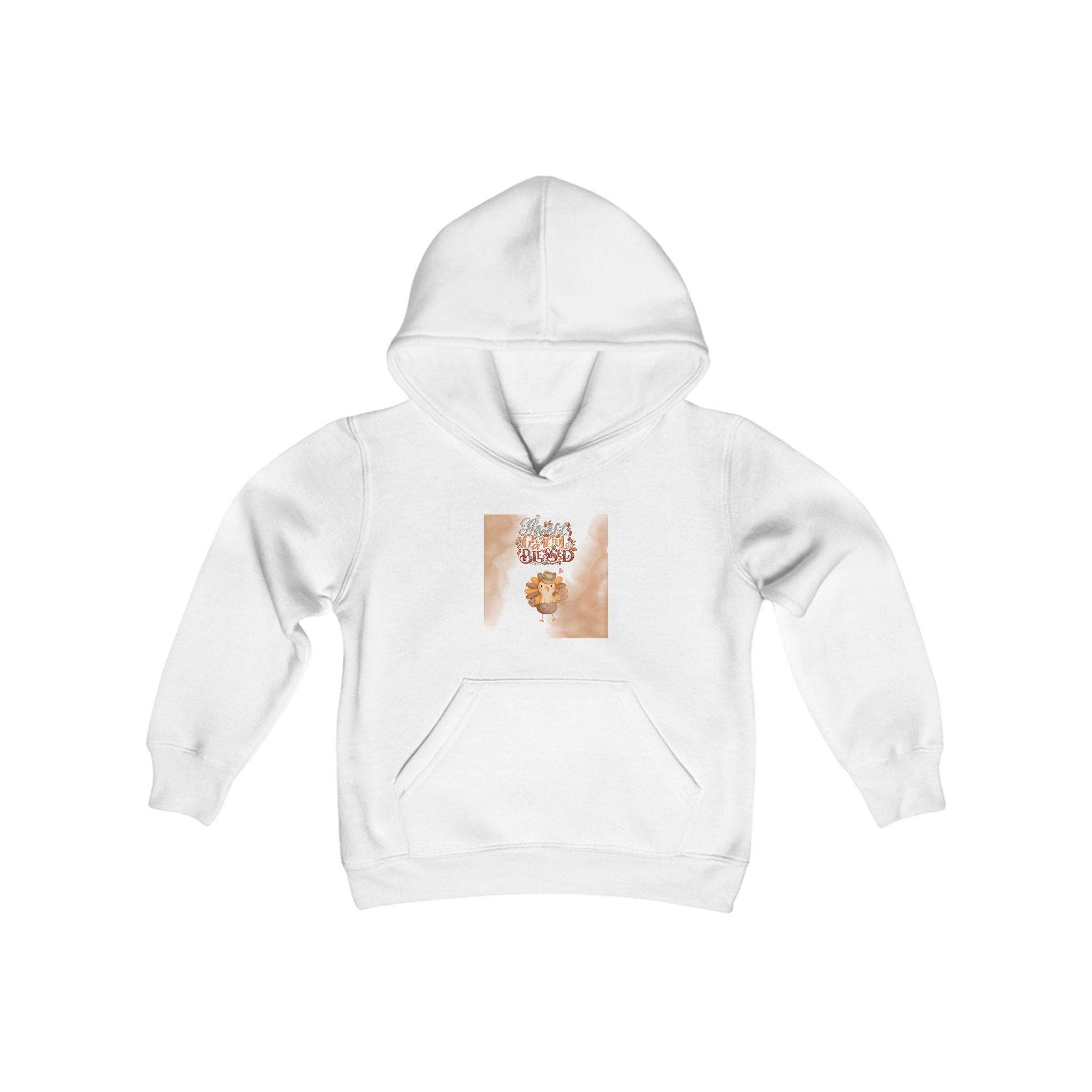 Thankful Grateful Blessed Youth Heavy Blend Hooded Sweatshirt