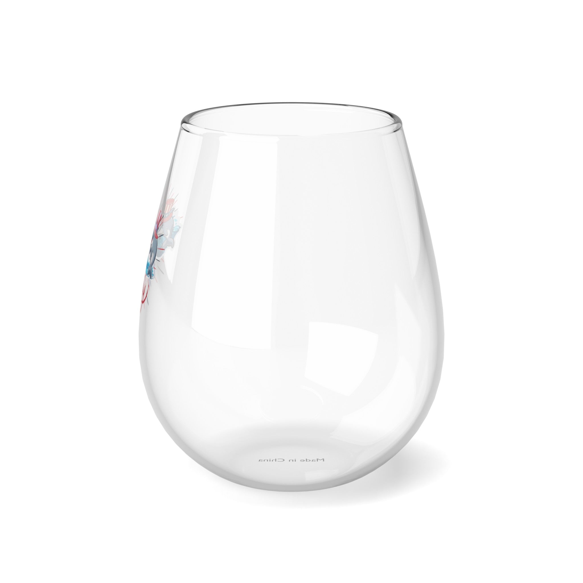 Splash 4th Of July Stemless Wine Glass, 11.75oz