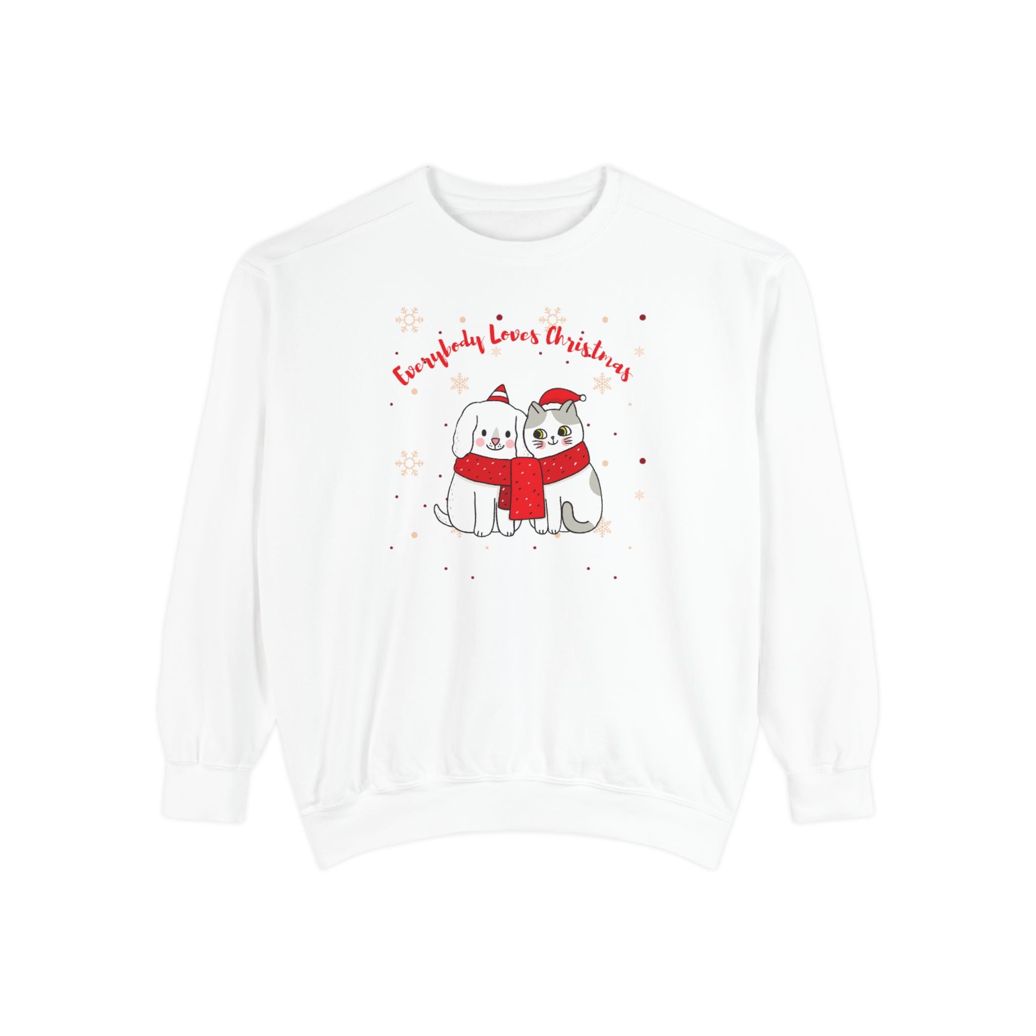 Everybody Loves Christmas Unisex Garment-Dyed Sweatshirt